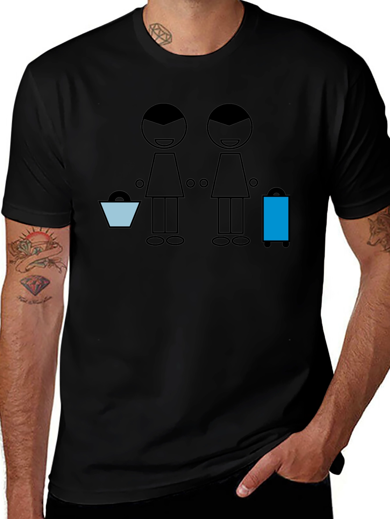 Stick Figure Travelers Graphic Tee