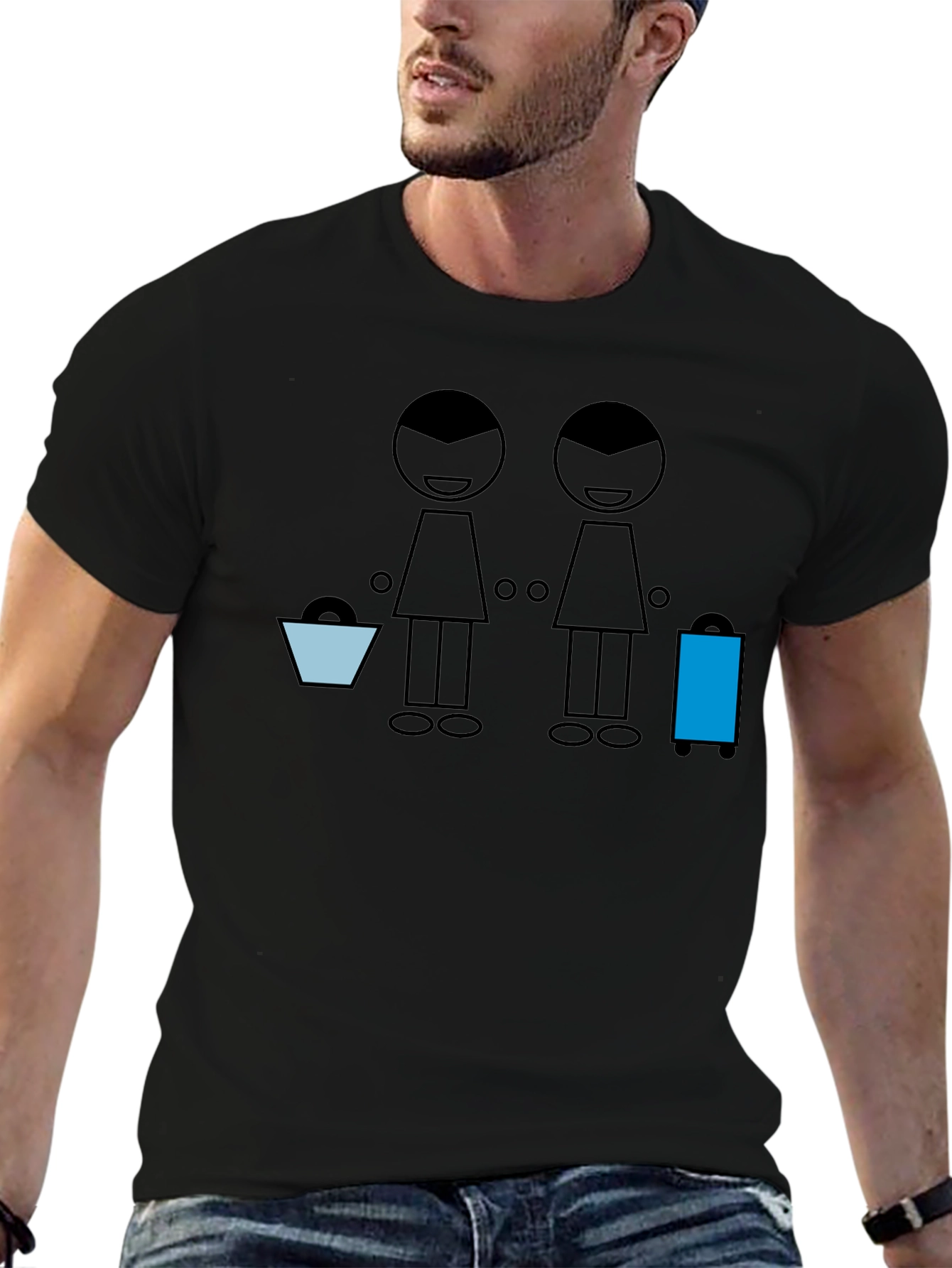 Stick Figure Travelers Graphic Tee
