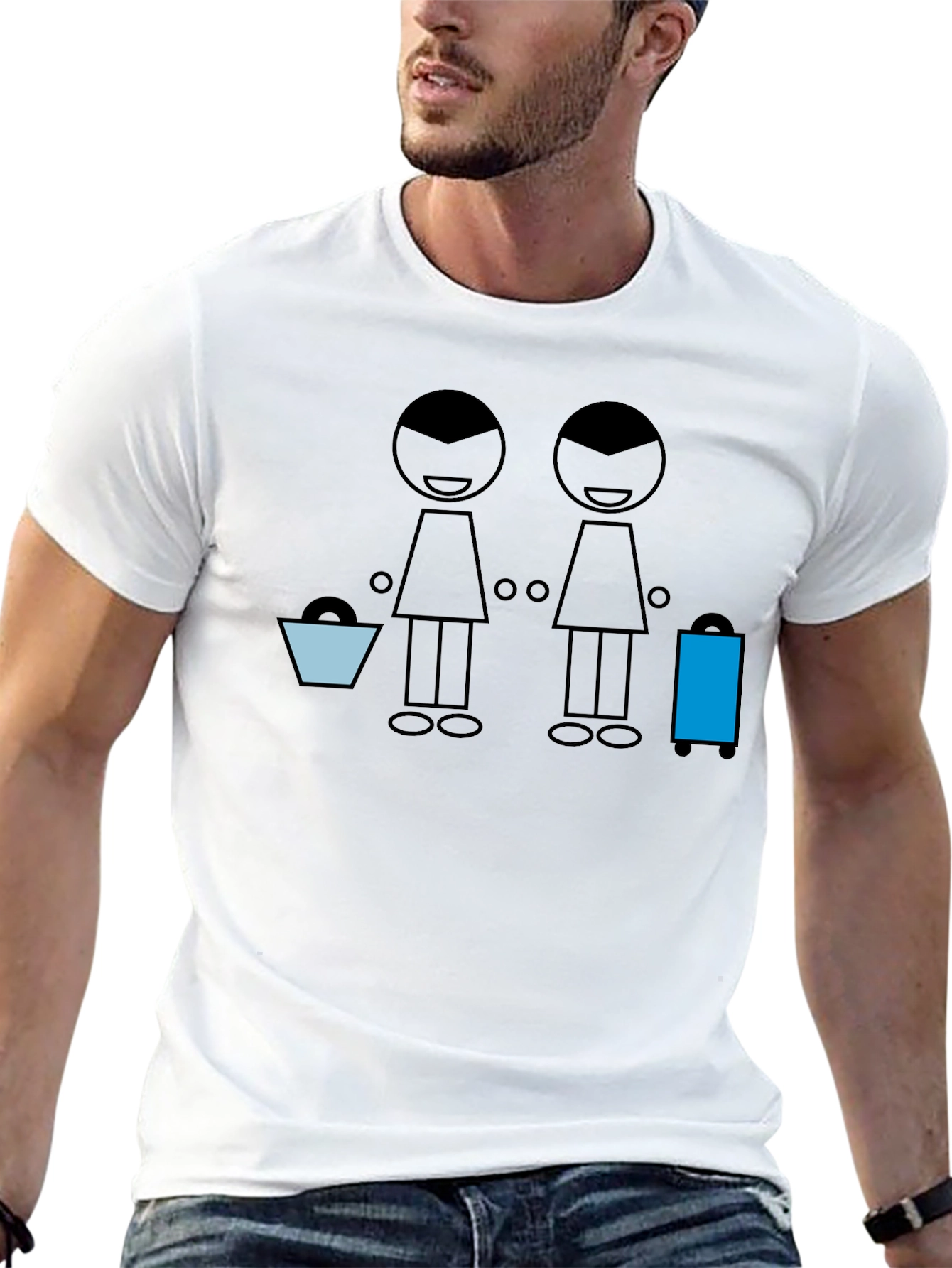 Stick Figure Travelers Graphic Tee