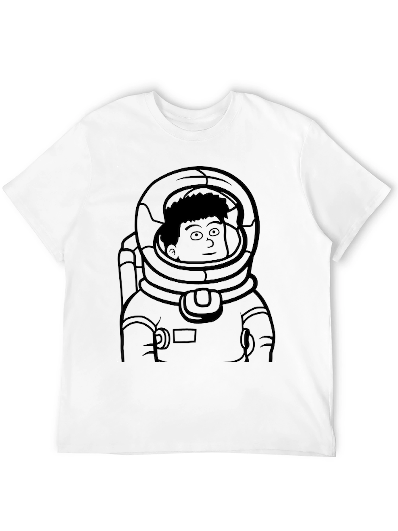 Astronaut Graphic Black T-Shirt Space Suit Design