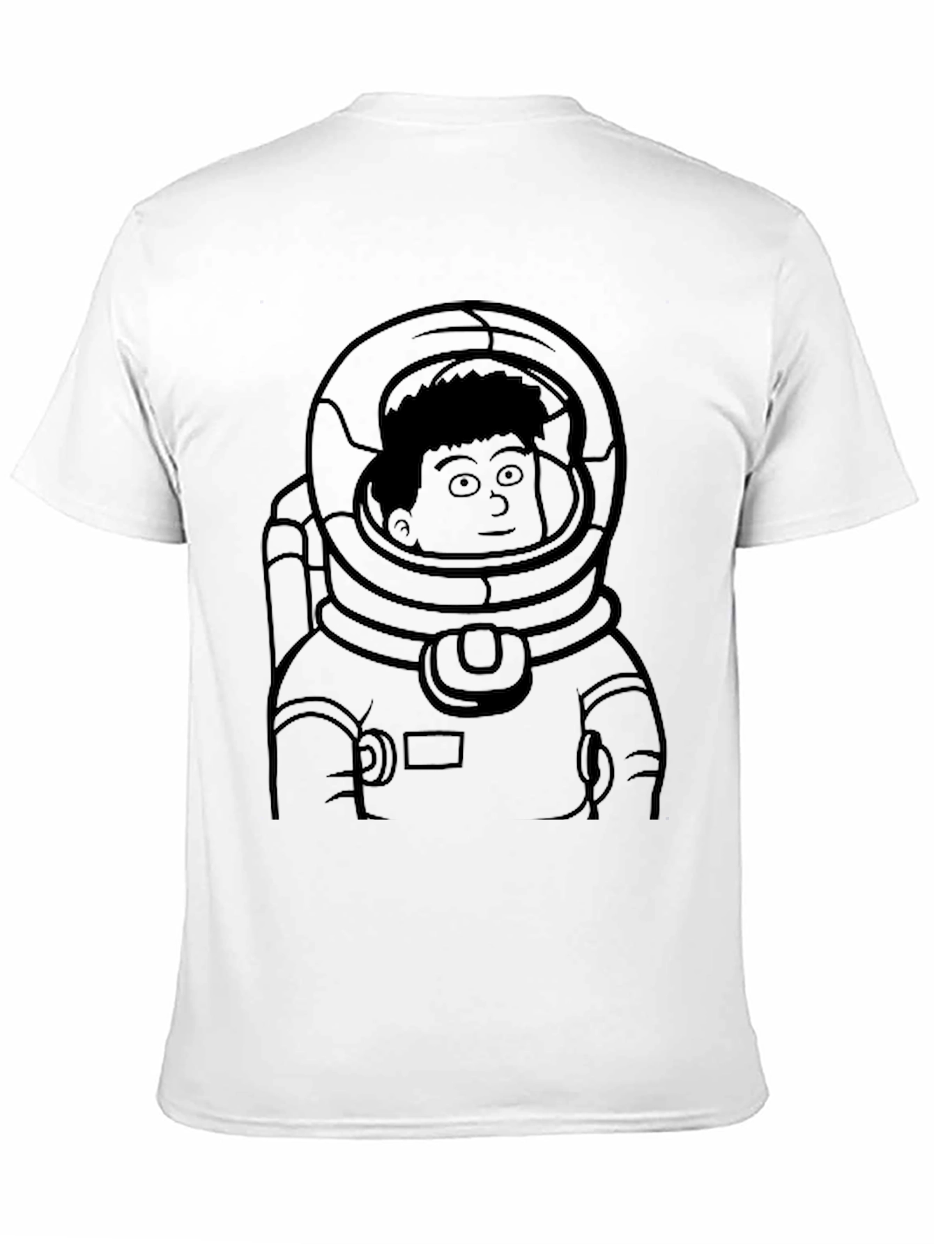 Astronaut Graphic Black T-Shirt Space Suit Design