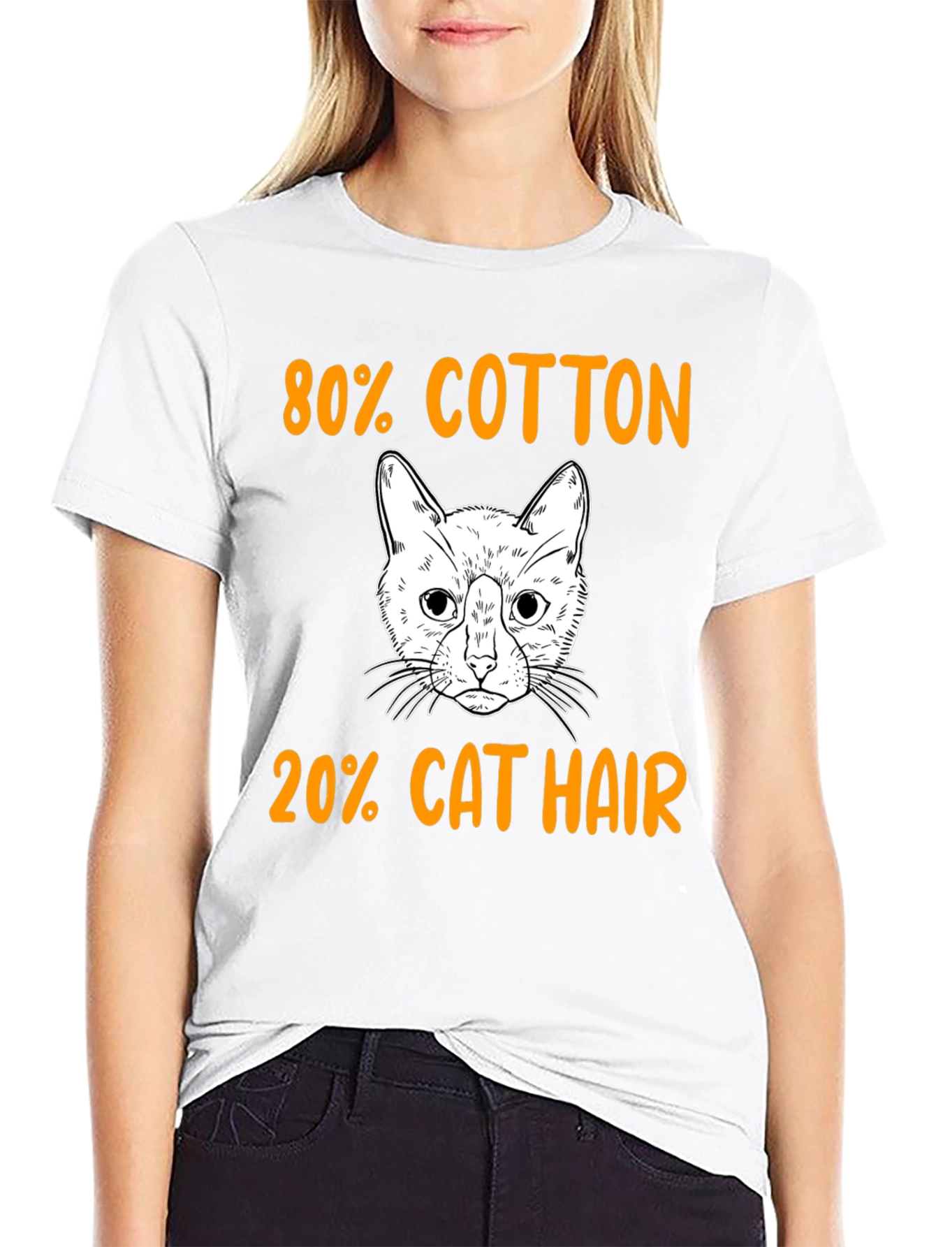 80% Cotton 20% Cat Hair T-Shirt
