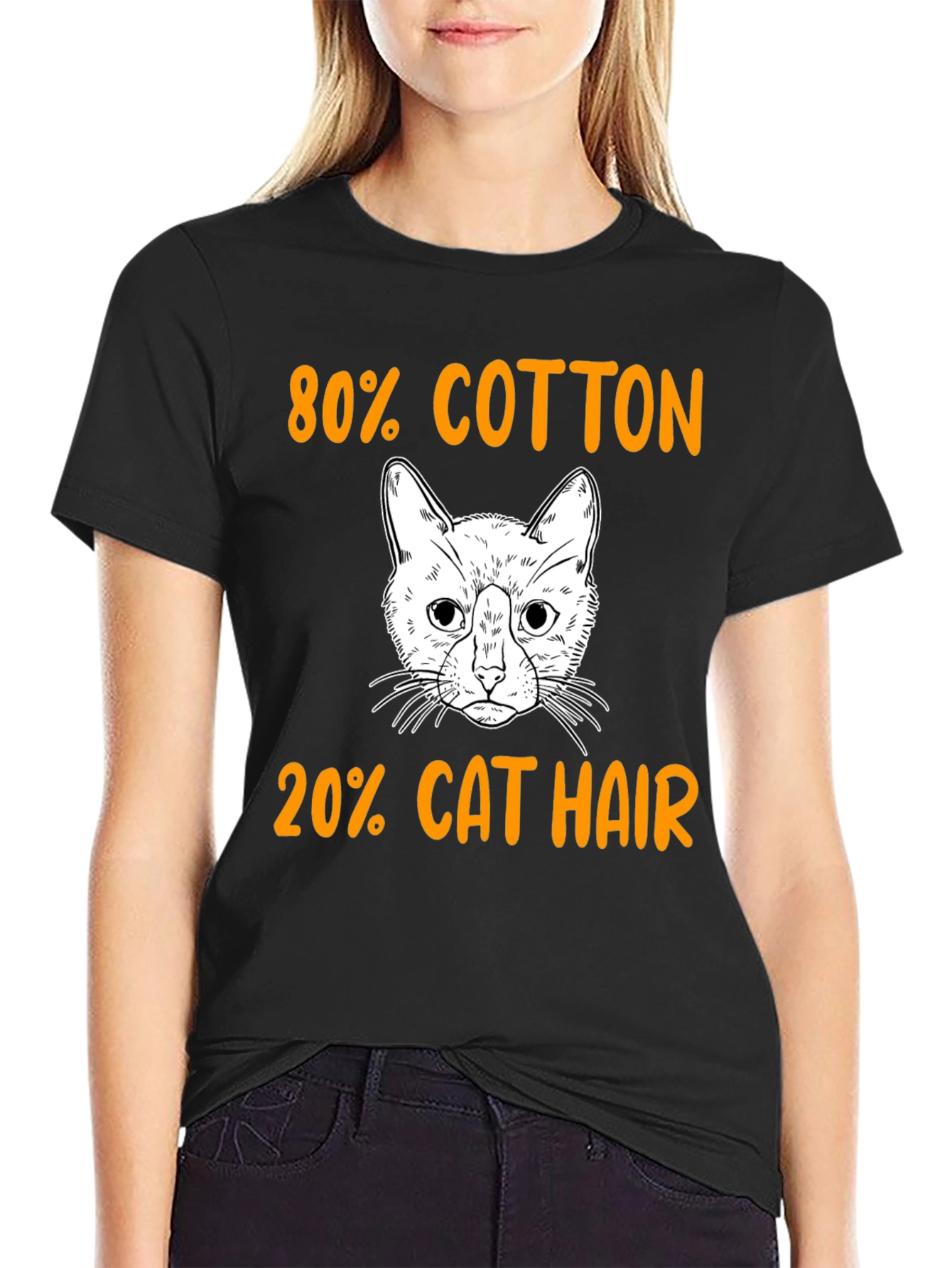 80% Cotton 20% Cat Hair T-Shirt