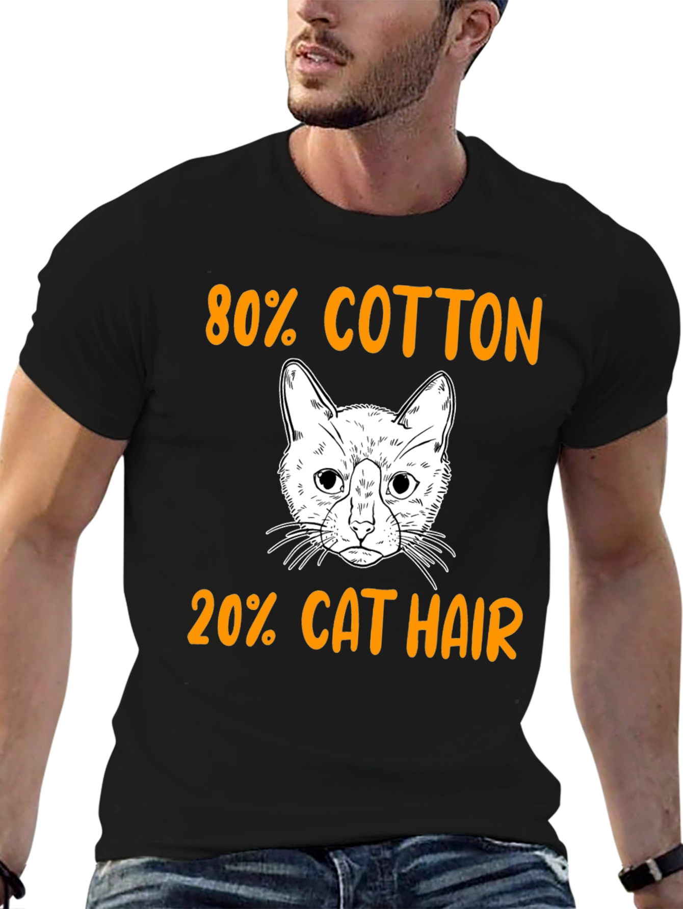 80% Cotton 20% Cat Hair T-Shirt