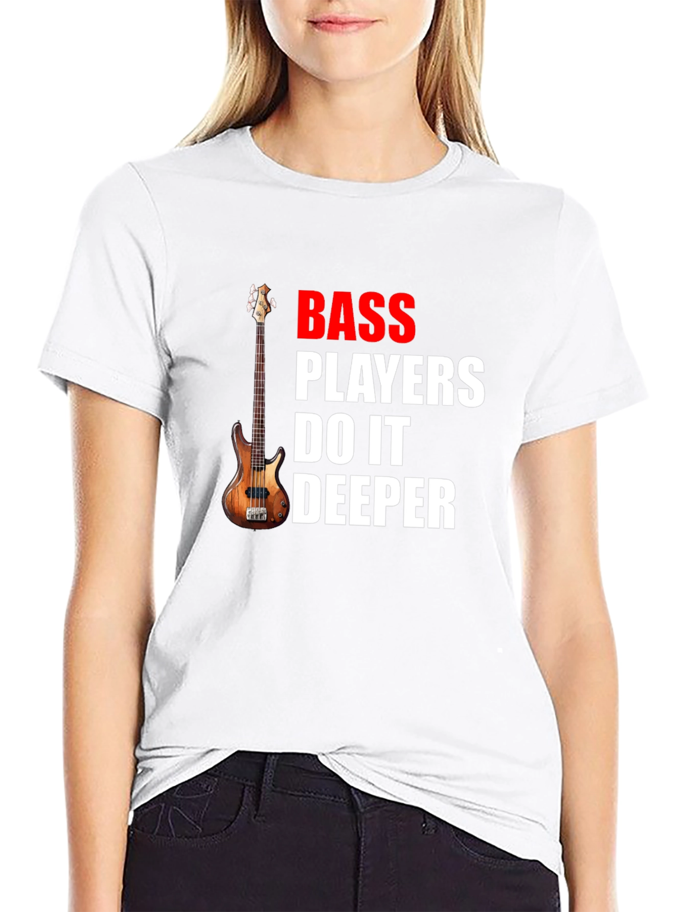 Bass Players Do It Deeper Graphic T-Shirt