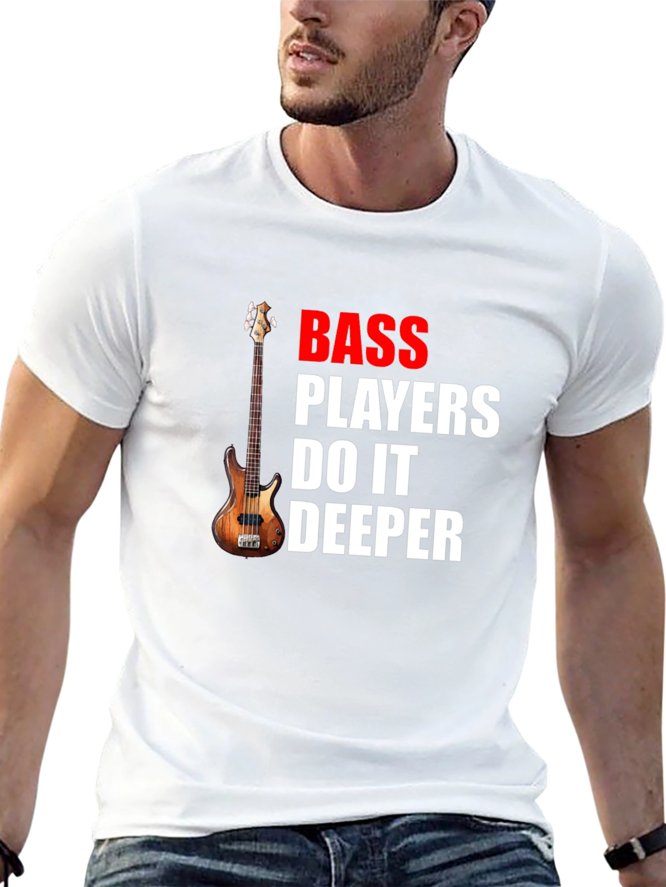Bass Players Do It Deeper Graphic T-Shirt