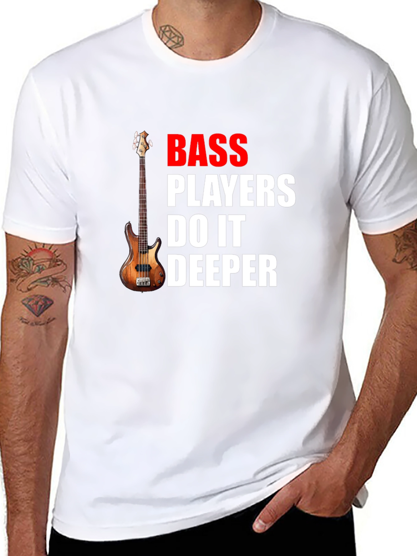 Bass Players Do It Deeper Graphic T-Shirt