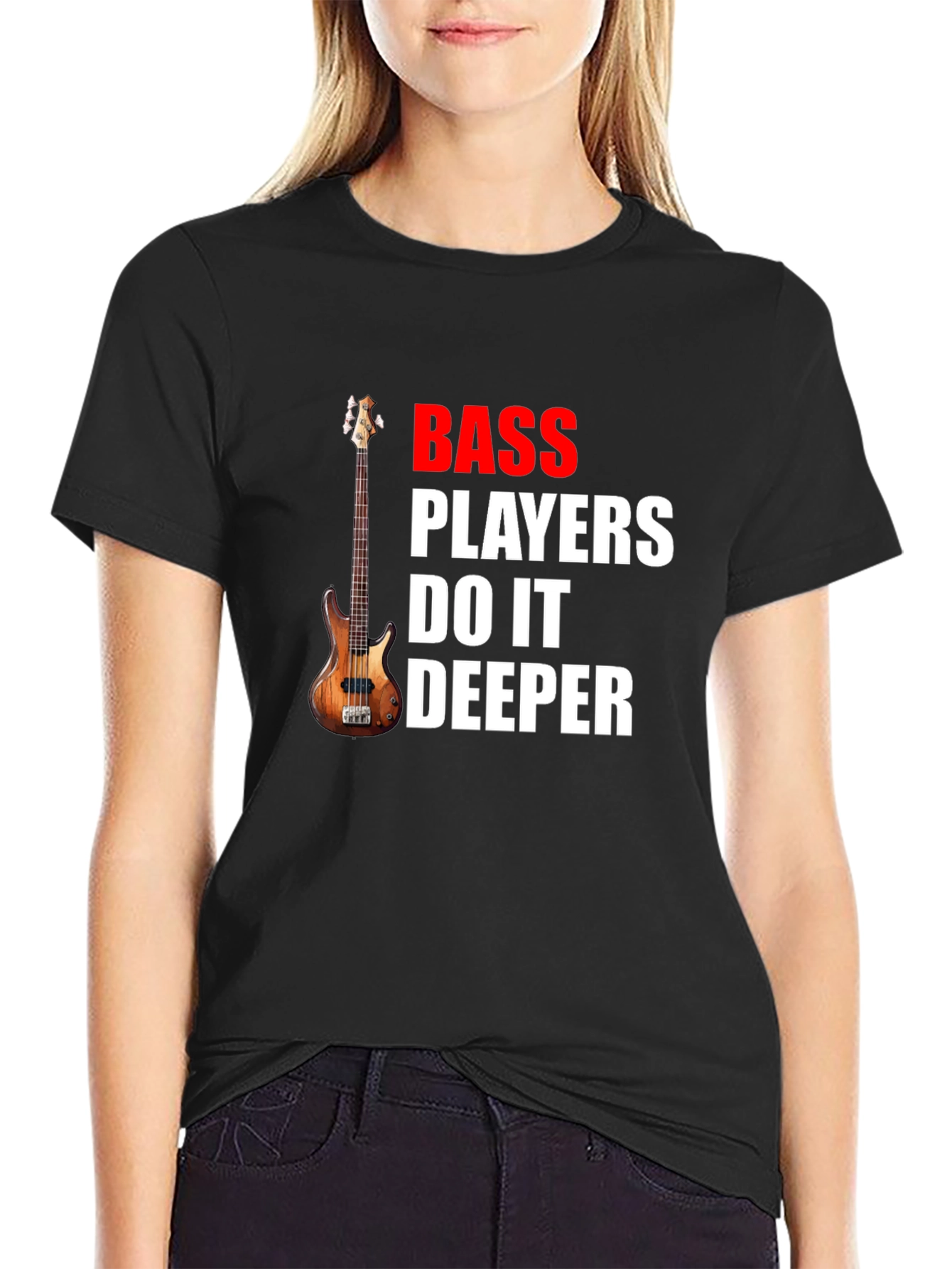 Bass Players Do It Deeper Graphic T-Shirt
