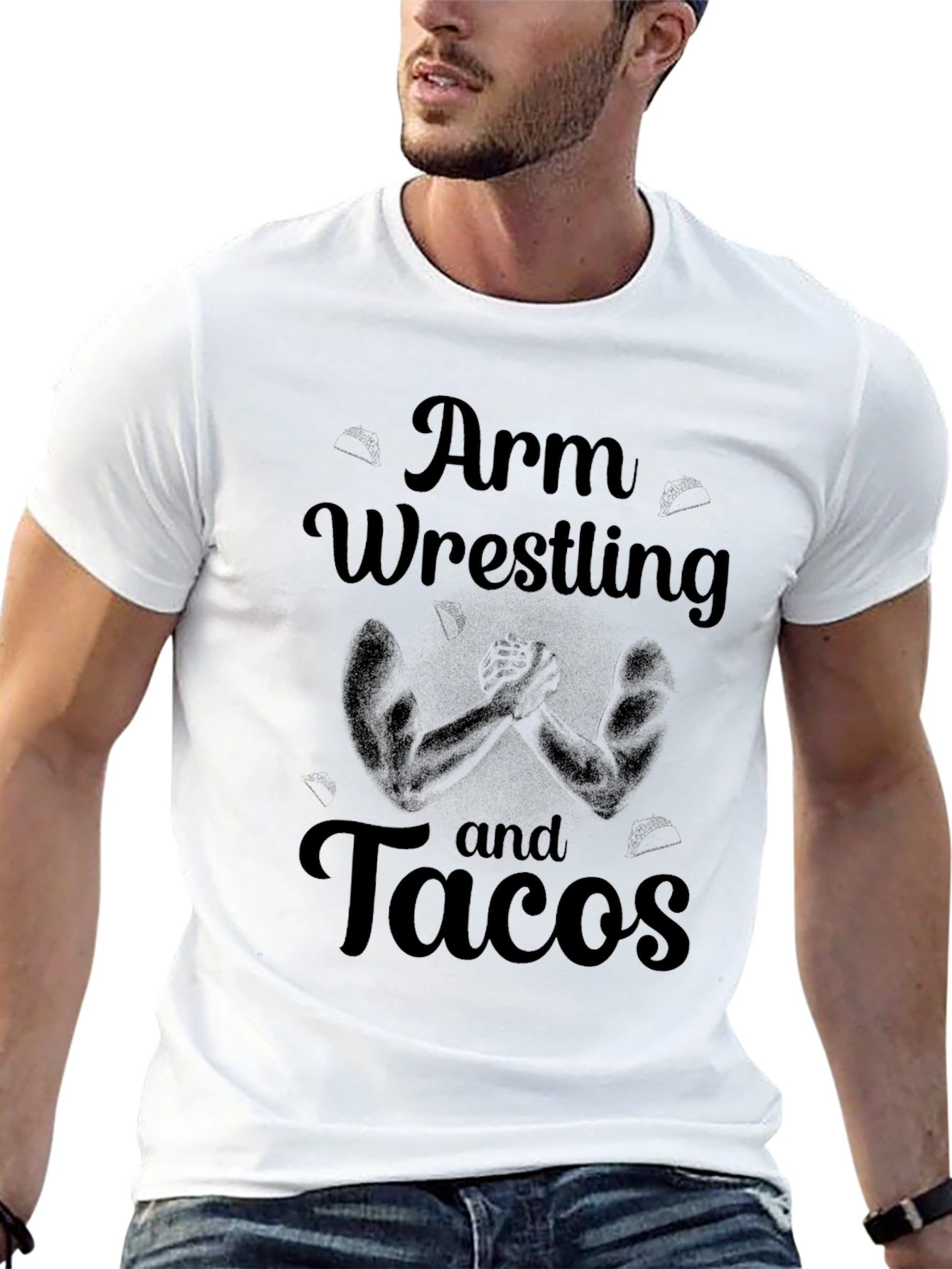 Arm Wrestling and Tacos Graphic Tee