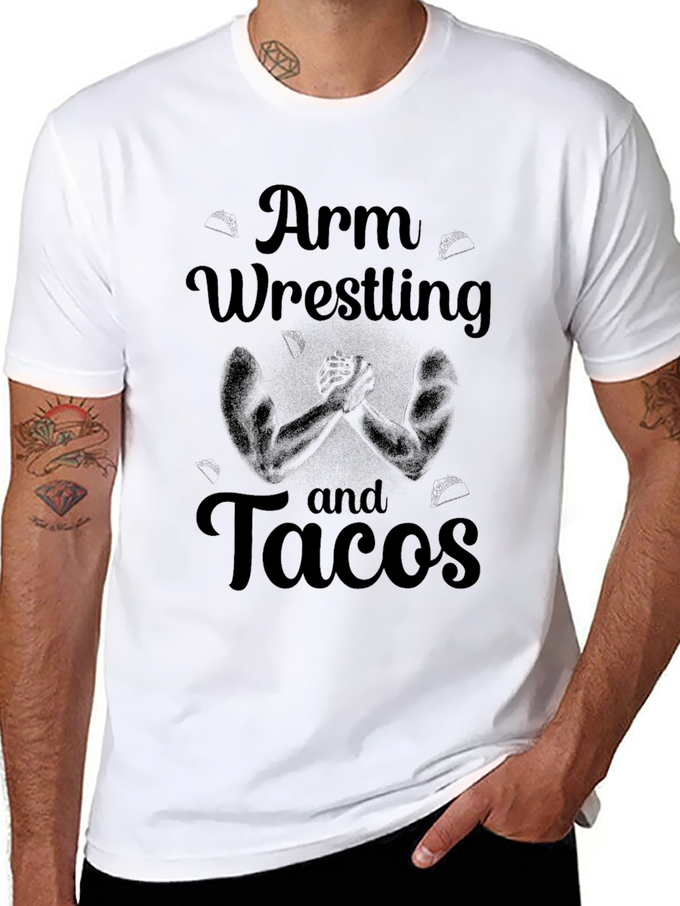 Arm Wrestling and Tacos Graphic Tee