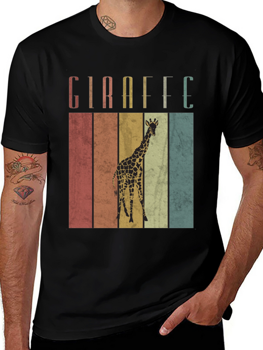 Retro Giraffe T-Shirt - Vintage Style Animal Tee