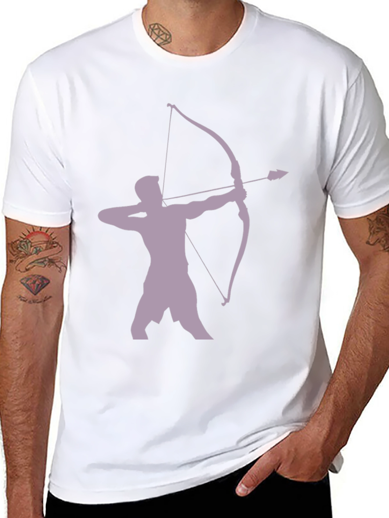 Archer Silhouette Graphic Tee - Black