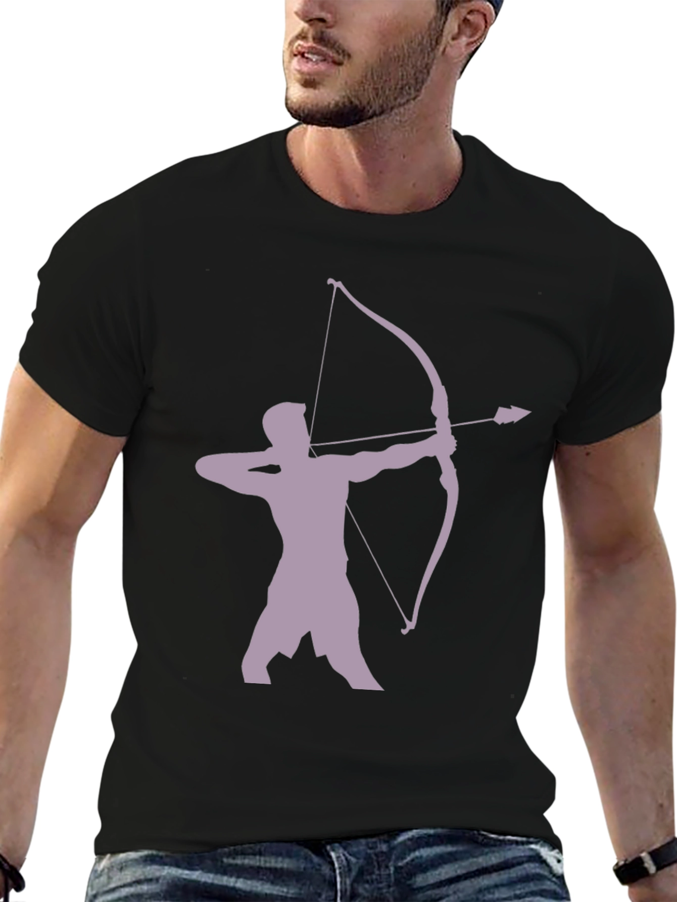 Archer Silhouette Graphic Tee - Black