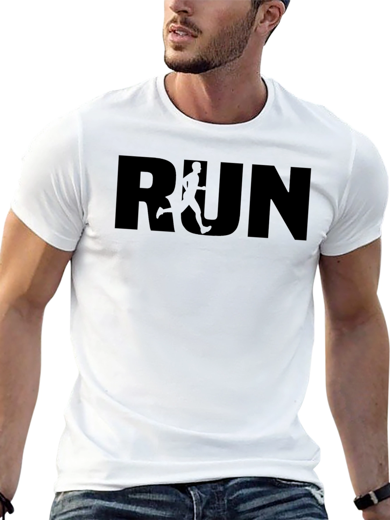 Run Graphic Tee - Fitness Motivation Shirt
