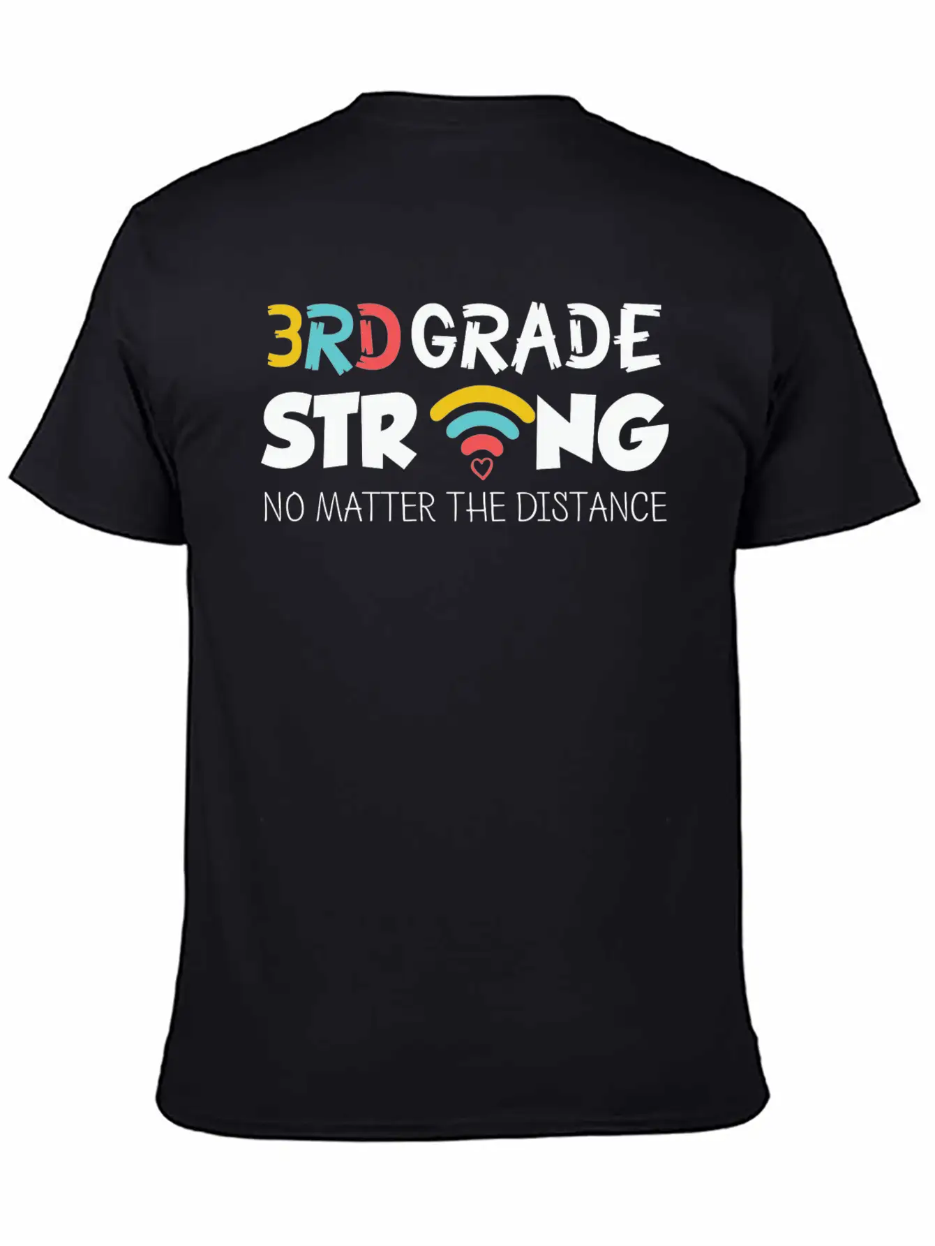 3rd Grade Strong No Matter The Distance Pencil Hea Lightweight Cotton T-Shirt – Daily Comfort Graphic Shirt
