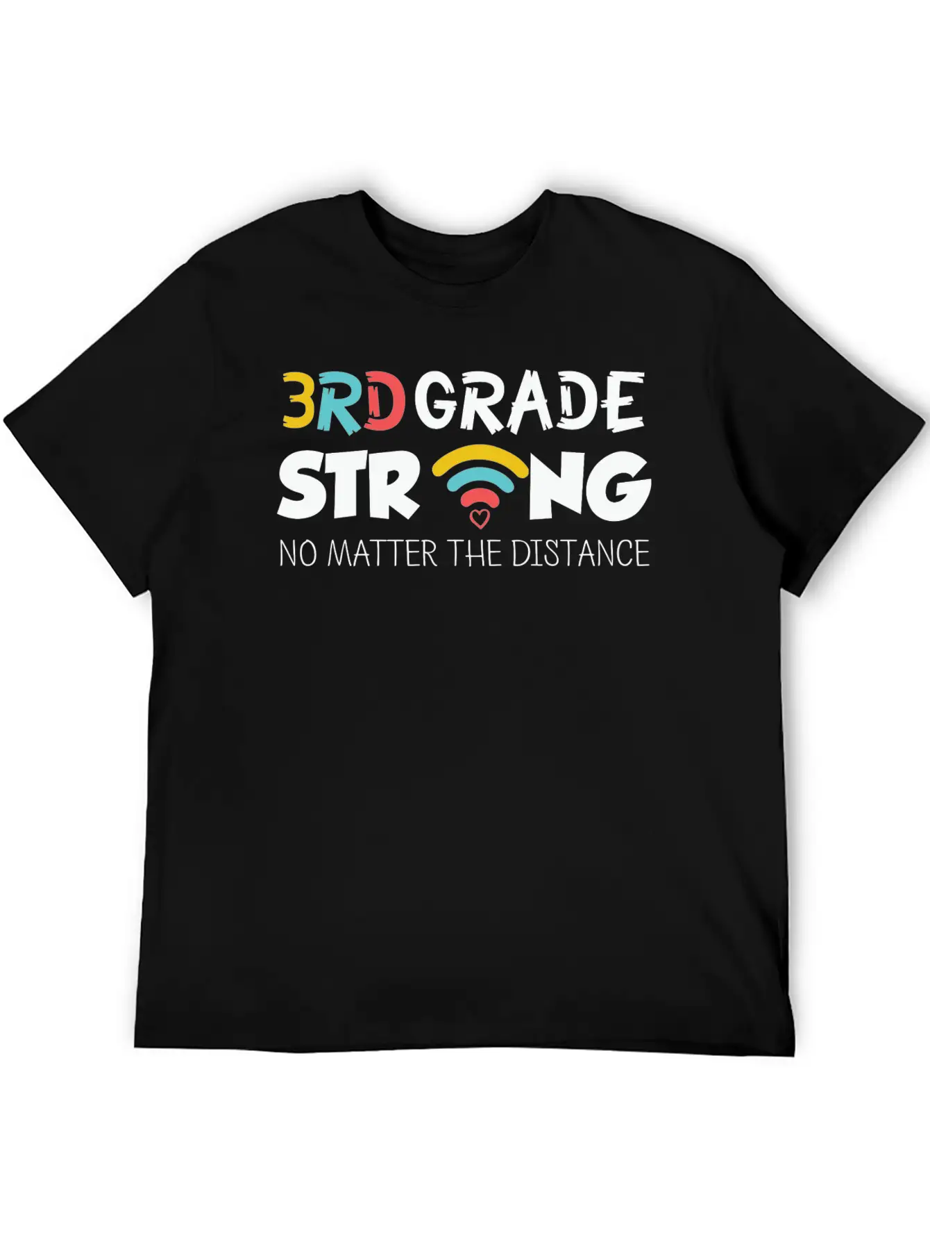 3rd Grade Strong No Matter The Distance Pencil Hea Lightweight Cotton T-Shirt – Daily Comfort Graphic Shirt