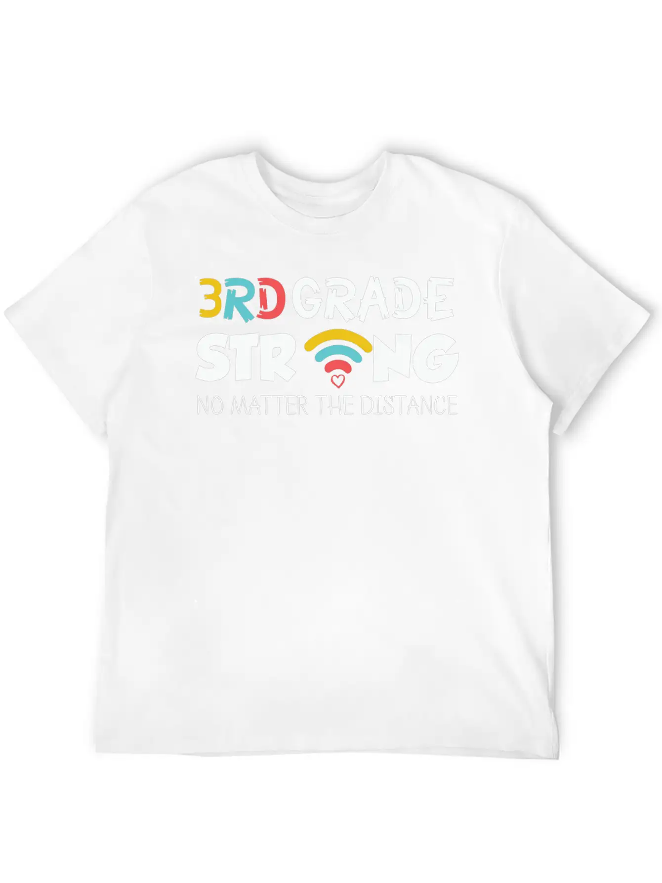 3rd Grade Strong No Matter The Distance Pencil Hea Lightweight Cotton T-Shirt – Daily Comfort Graphic Shirt