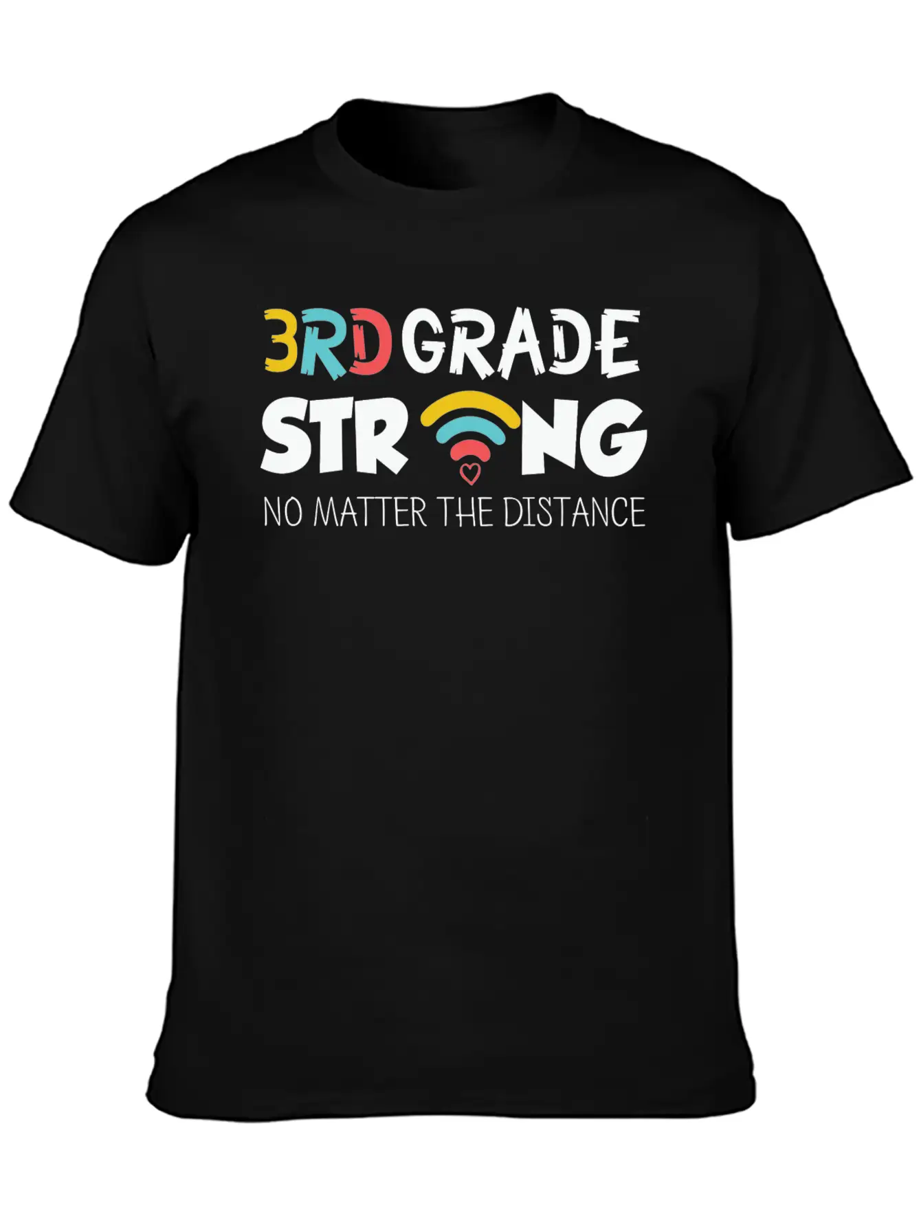 3rd Grade Strong No Matter The Distance Pencil Hea Lightweight Cotton T-Shirt – Daily Comfort Graphic Shirt