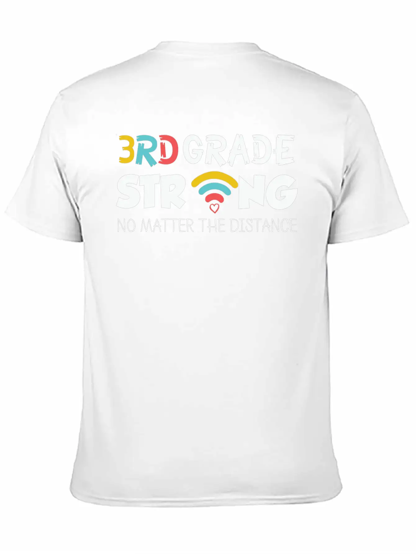 3rd Grade Strong No Matter The Distance Pencil Hea Lightweight Cotton T-Shirt – Daily Comfort Graphic Shirt