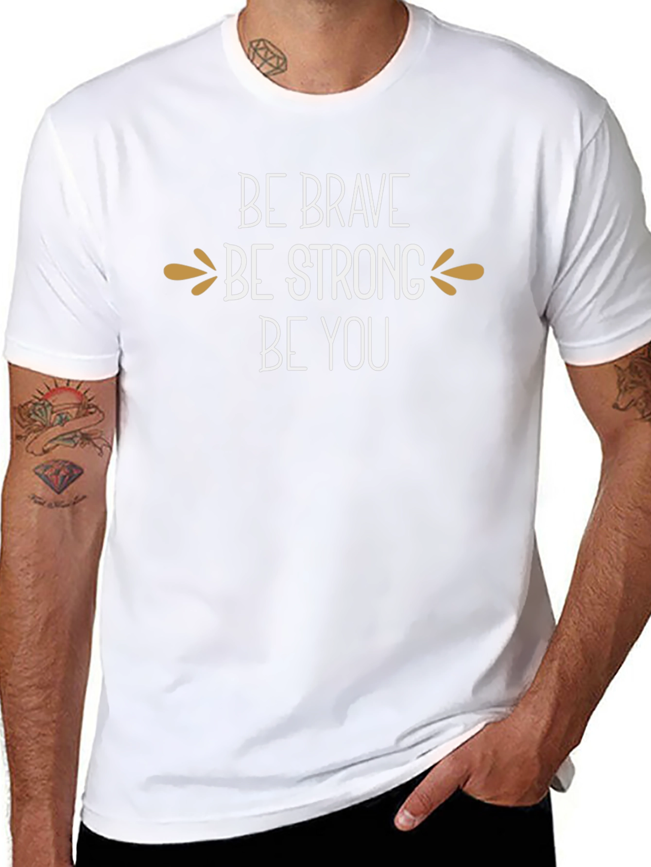 Be Brave Be Strong T-Shirt - Inspirational Graphic Tee