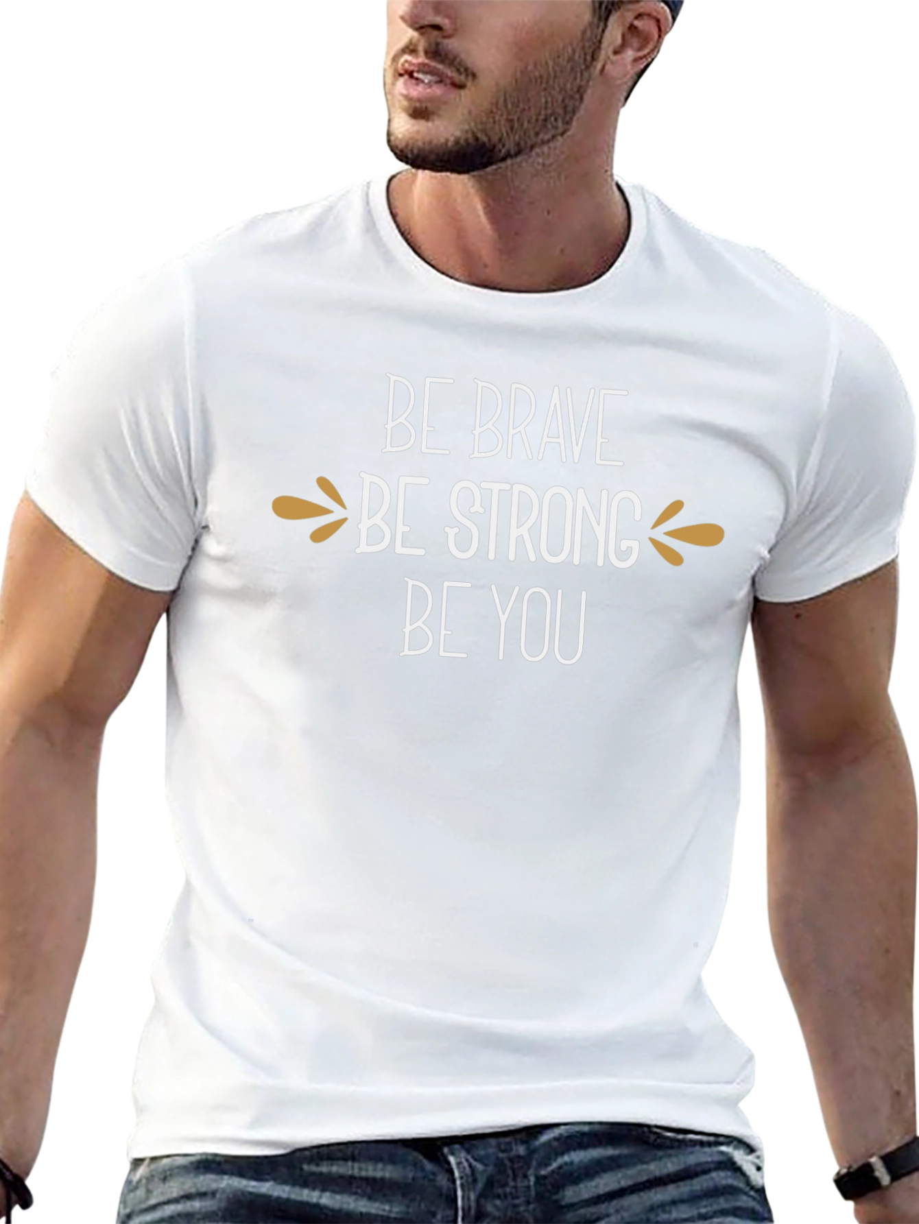 Be Brave Be Strong T-Shirt - Inspirational Graphic Tee