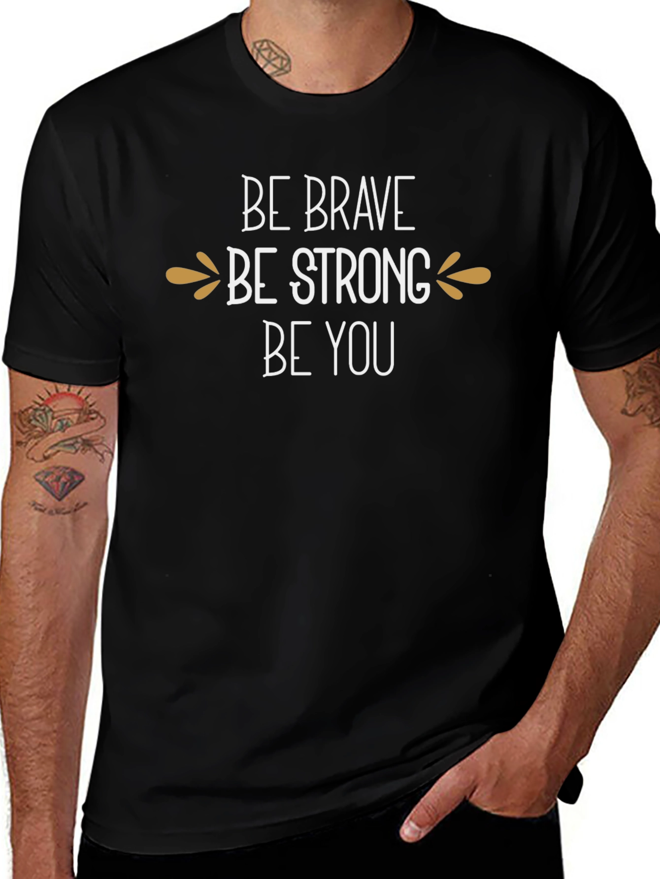 Be Brave Be Strong T-Shirt - Inspirational Graphic Tee