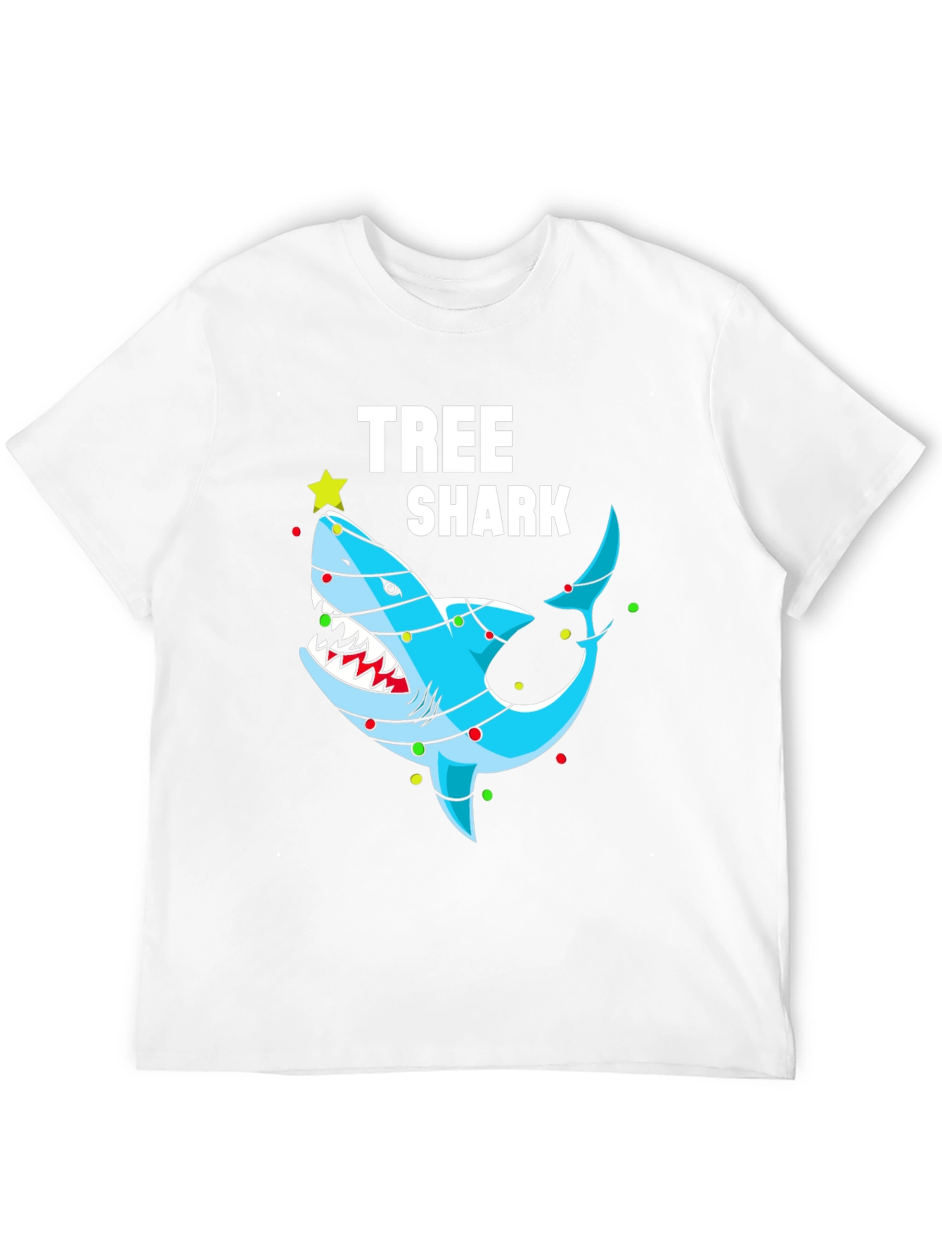 Tree Shark Christmas Graphic T-Shirt