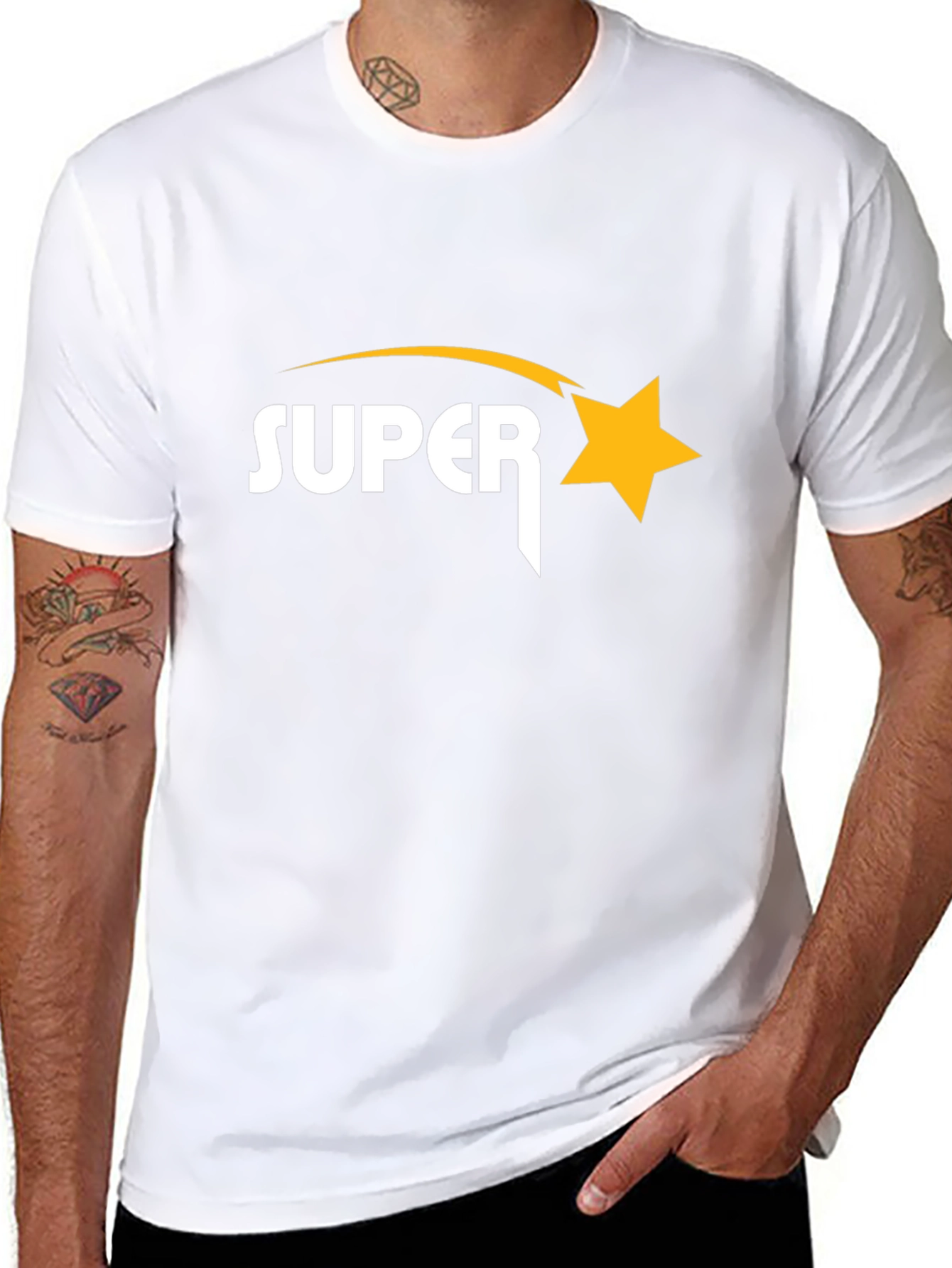 Super Star Black Graphic T-Shirt