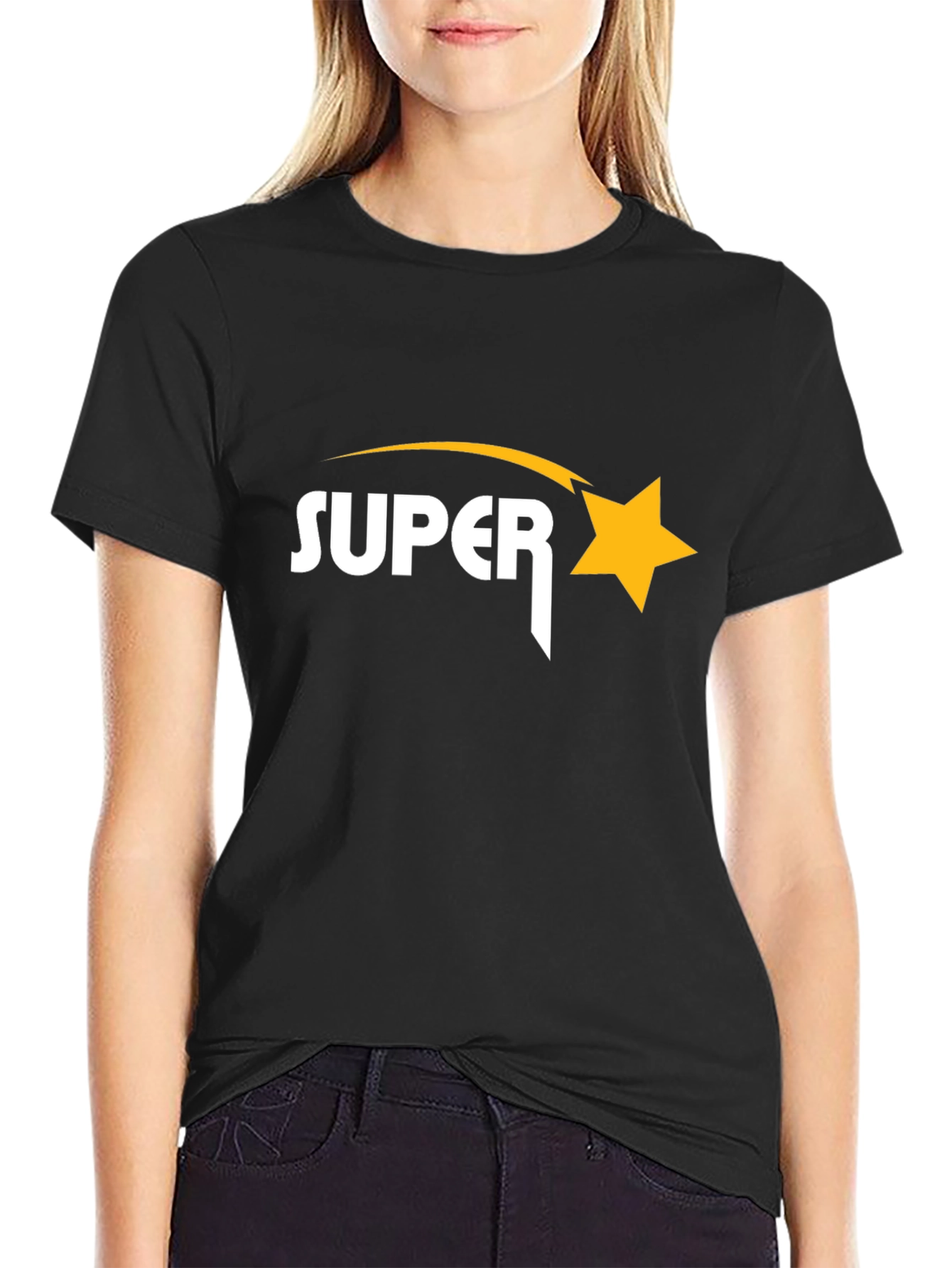 Super Star Black Graphic T-Shirt