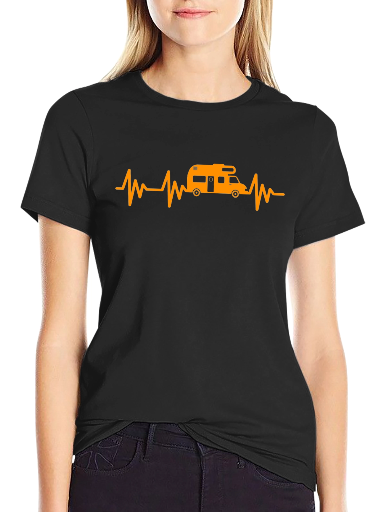RV Heartbeat T-Shirt - Black