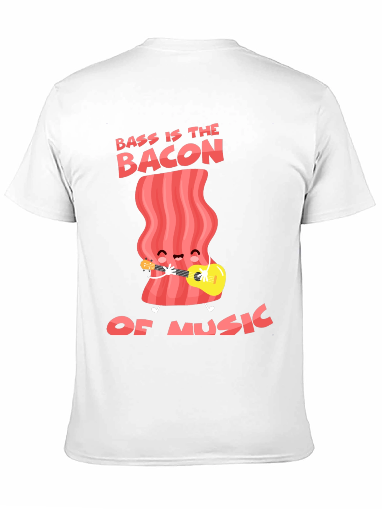 Bass is the Bacon of Music Funny Black T-Shirt