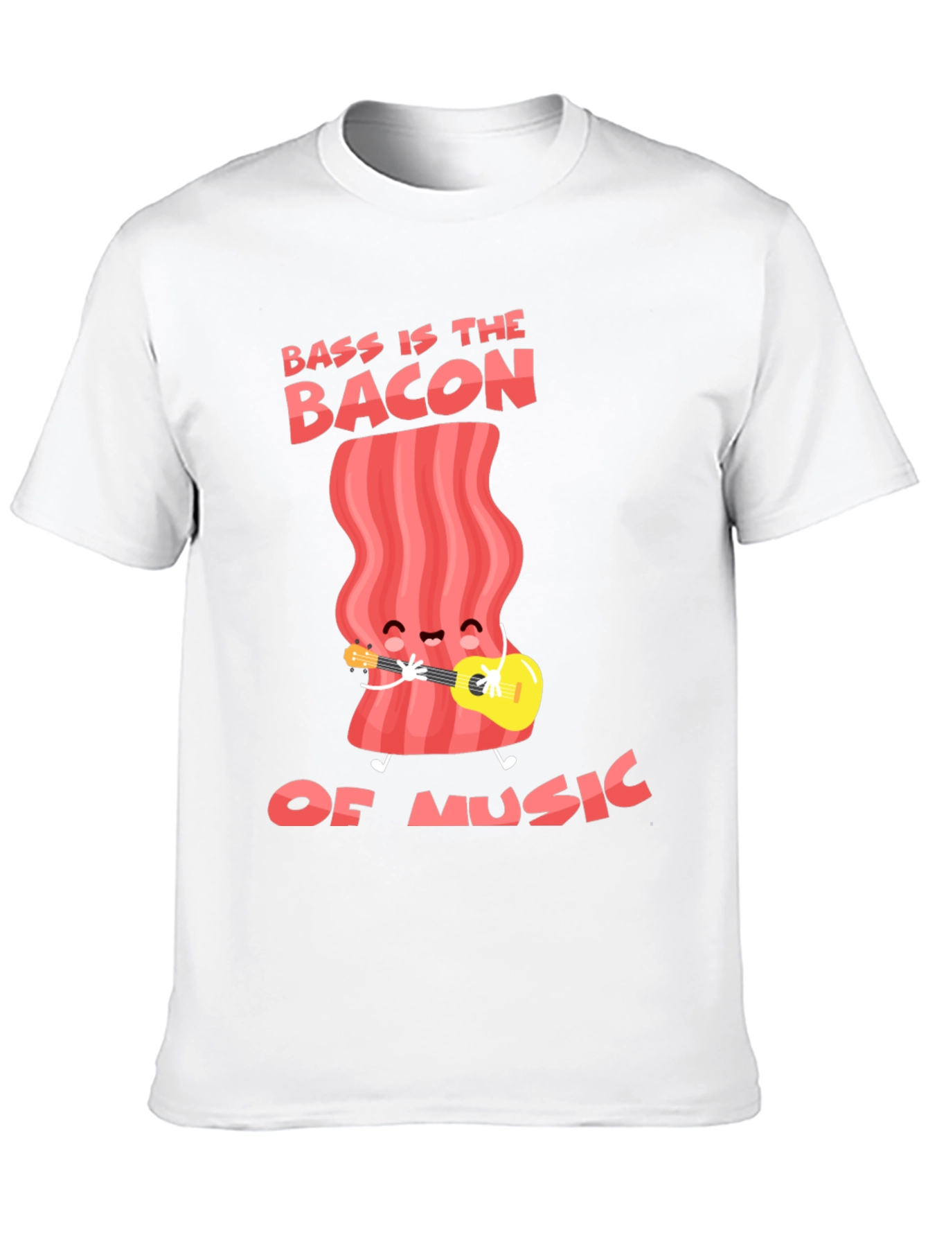Bass is the Bacon of Music Funny Black T-Shirt