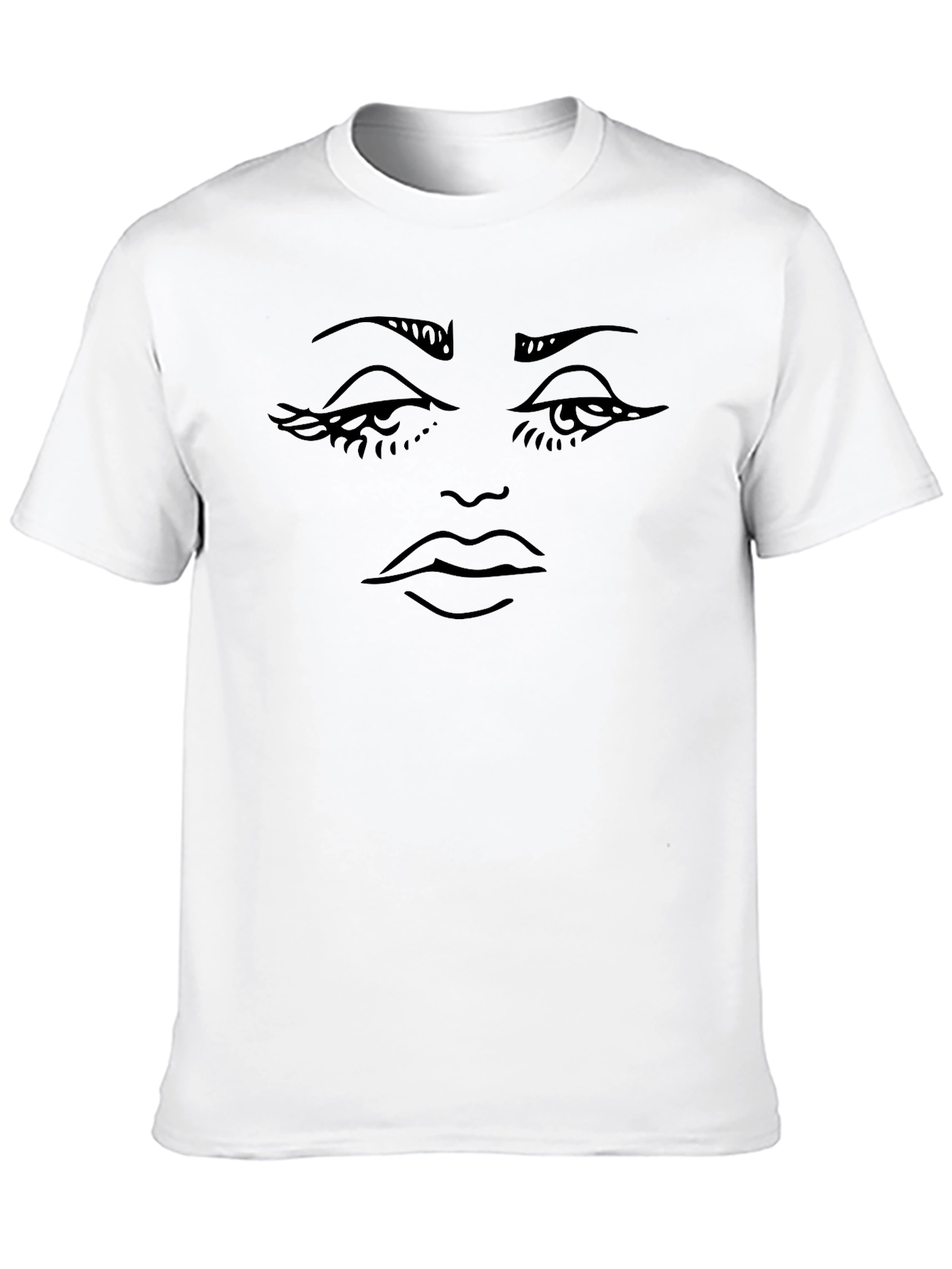 Abstract Face Graphic T-Shirt