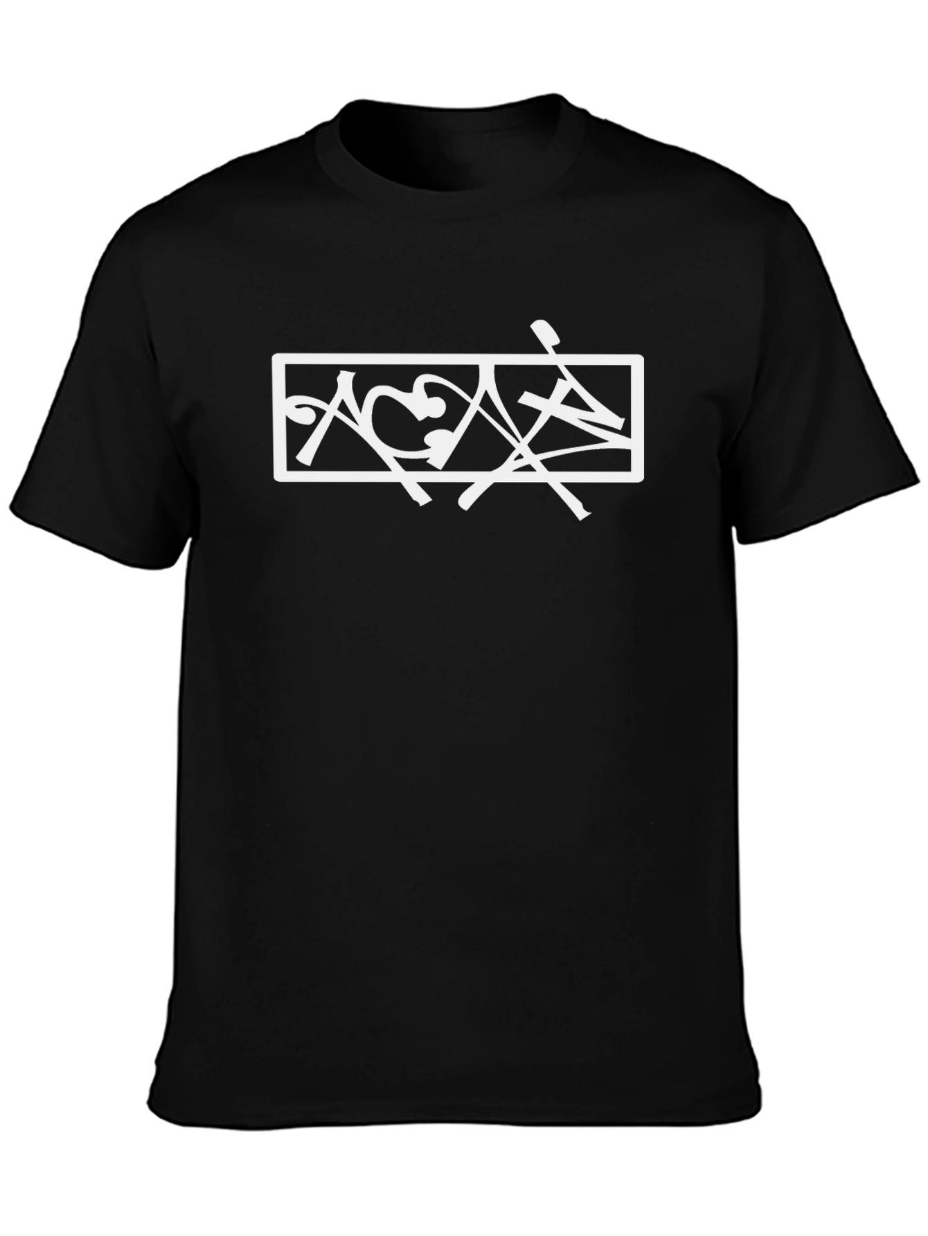 Abstract Graphic Tee - Stylish Black Cotton T-Shirt