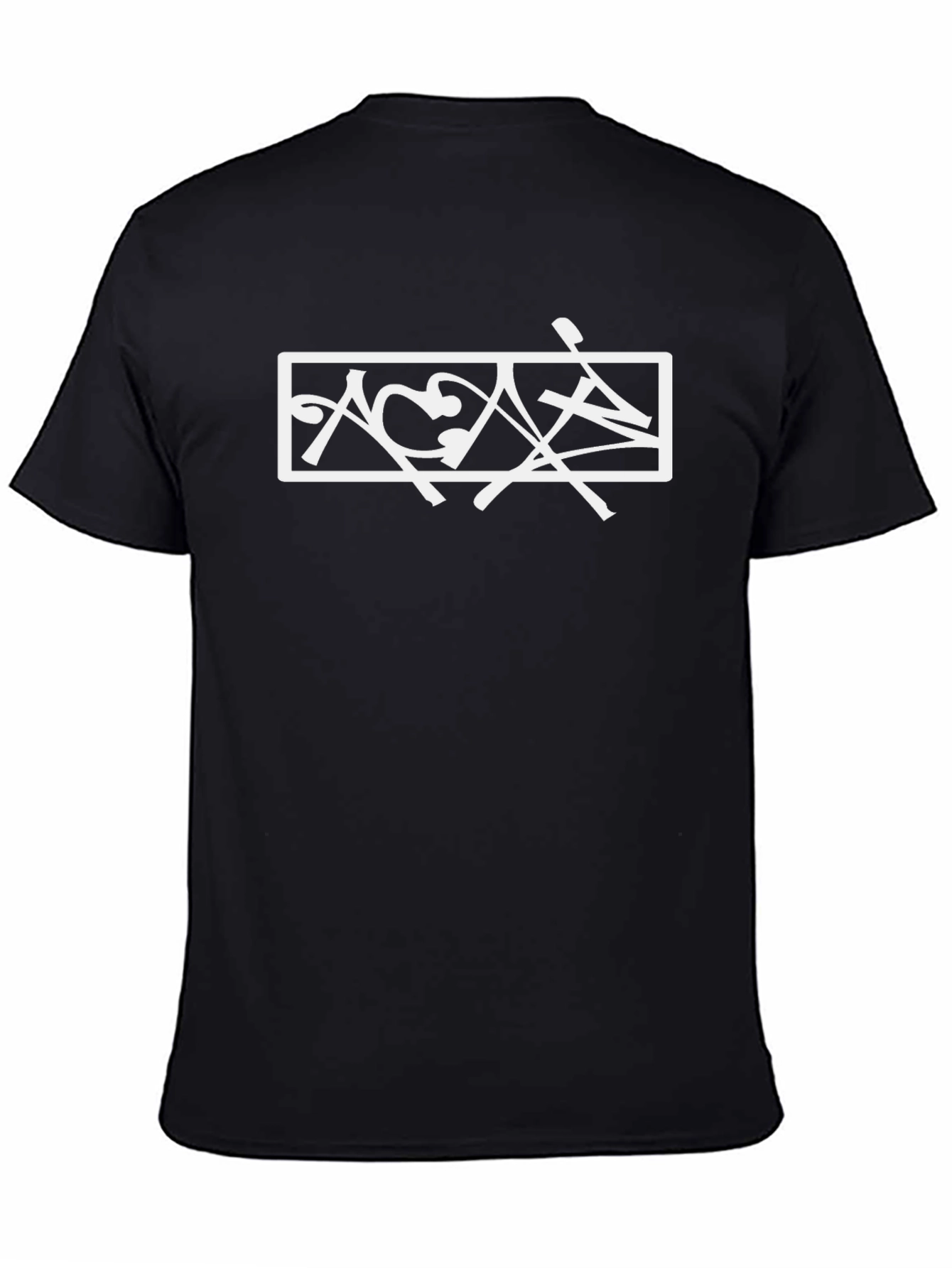Abstract Graphic Tee - Stylish Black Cotton T-Shirt