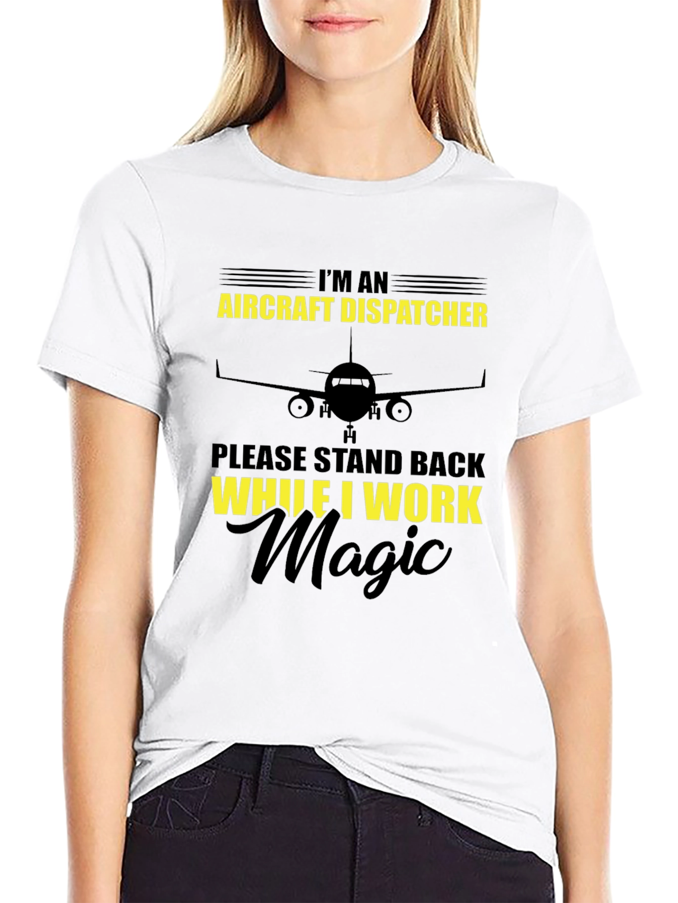 Aircraft Dispatcher T-Shirt: I Work Magic!