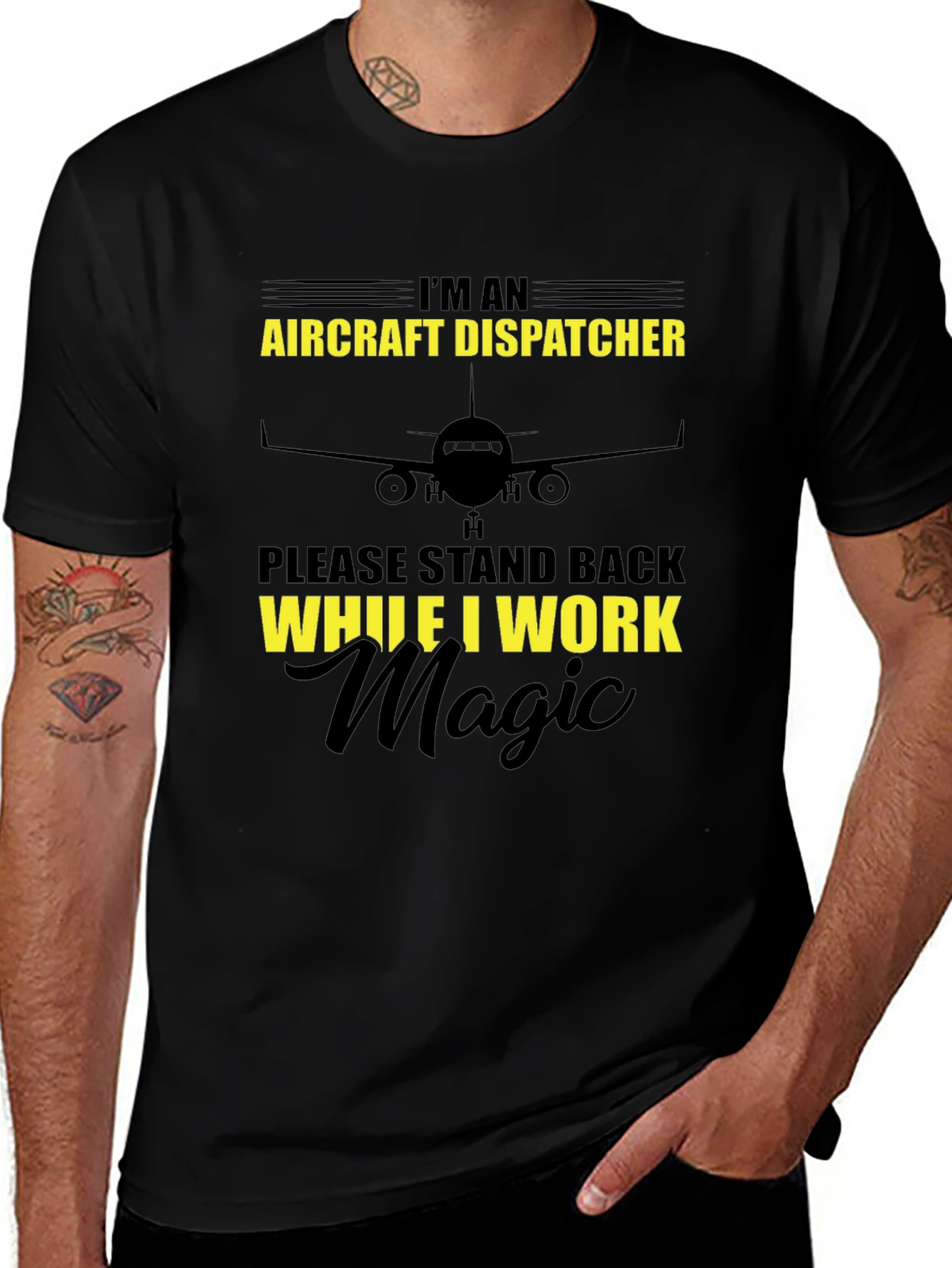 Aircraft Dispatcher T-Shirt: I Work Magic!