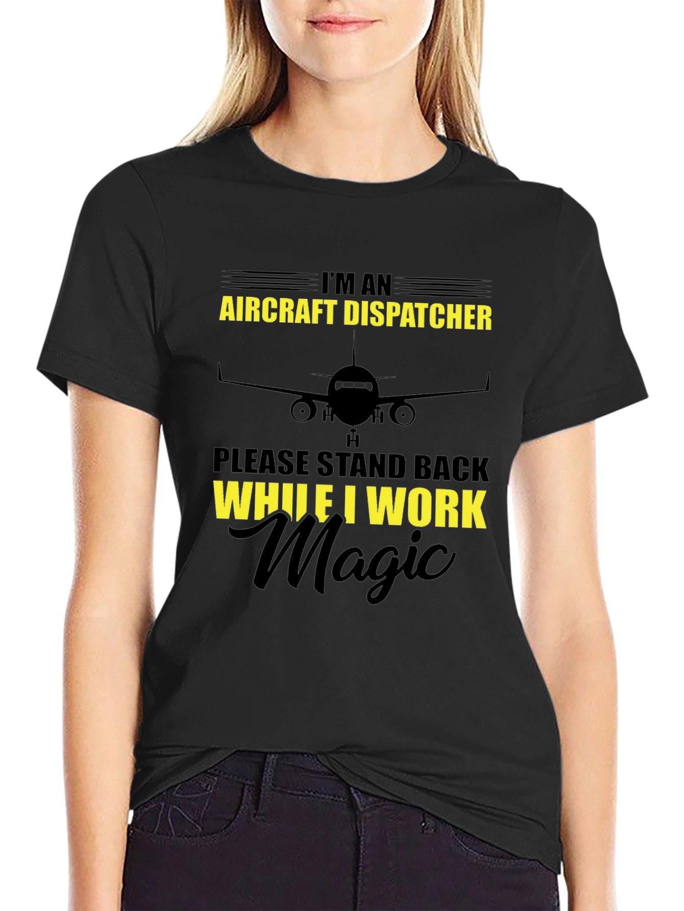 Aircraft Dispatcher T-Shirt: I Work Magic!
