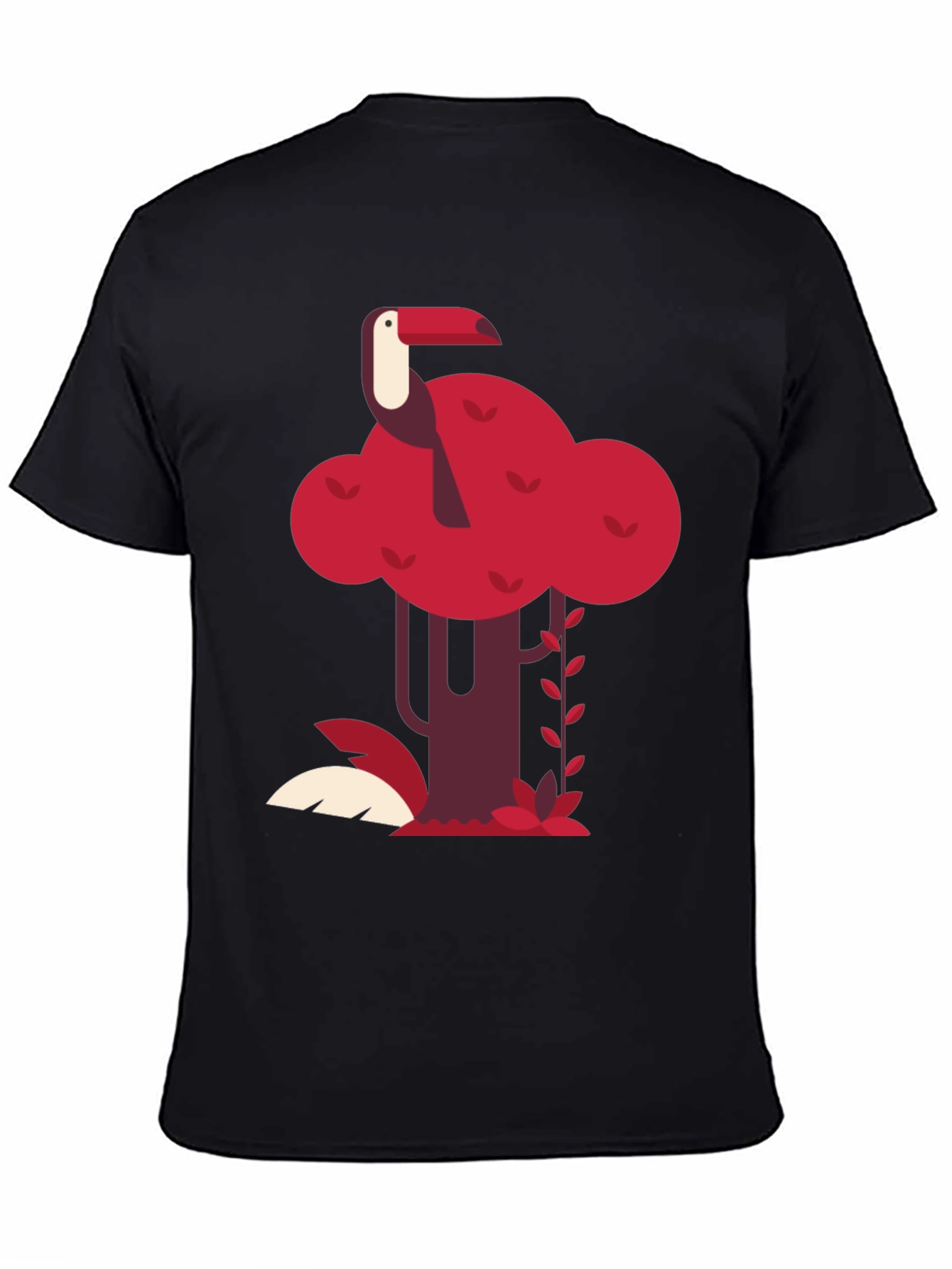 Tropical Toucan Graphic Tee - Black