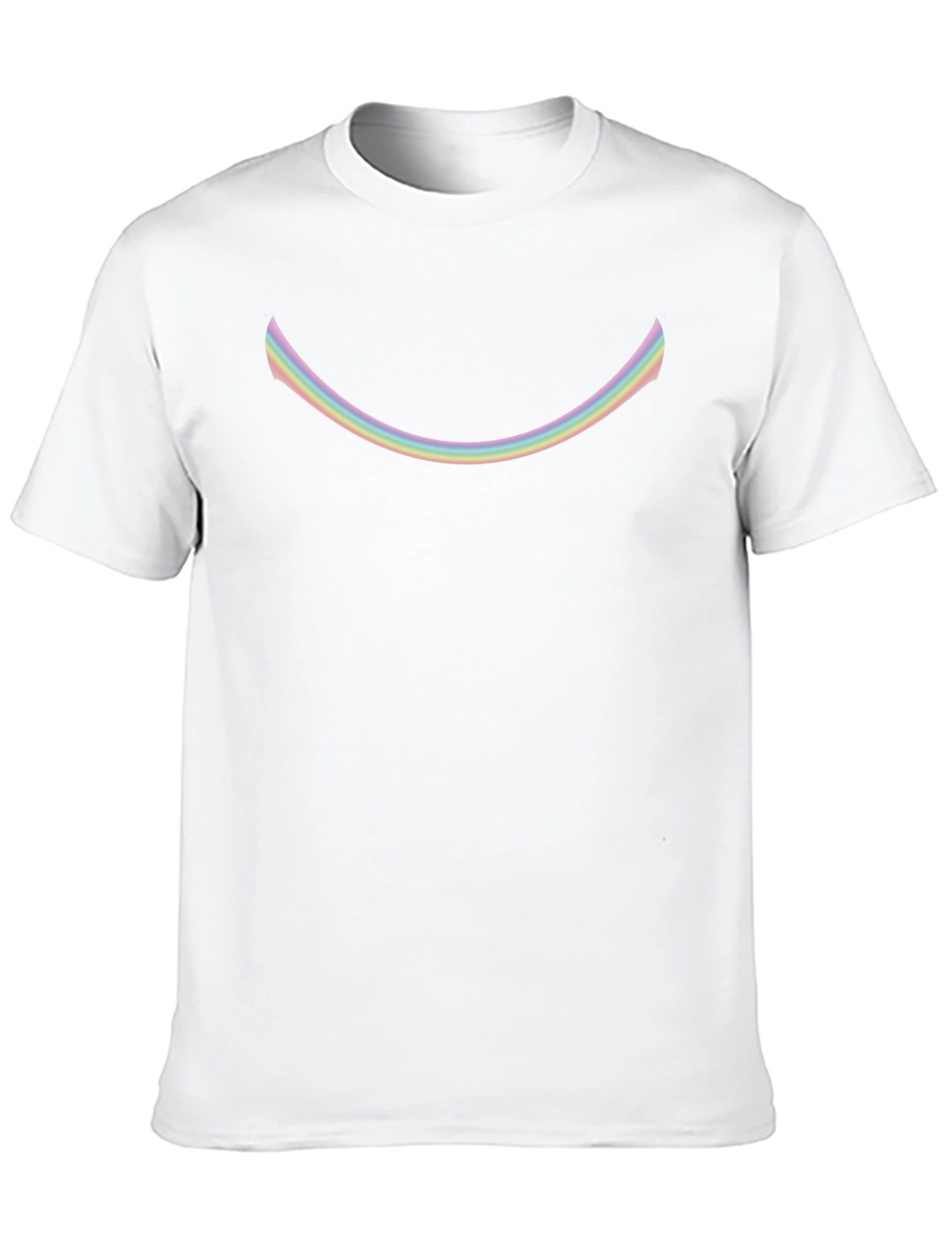 Rainbow Smile Graphic Black T-Shirt