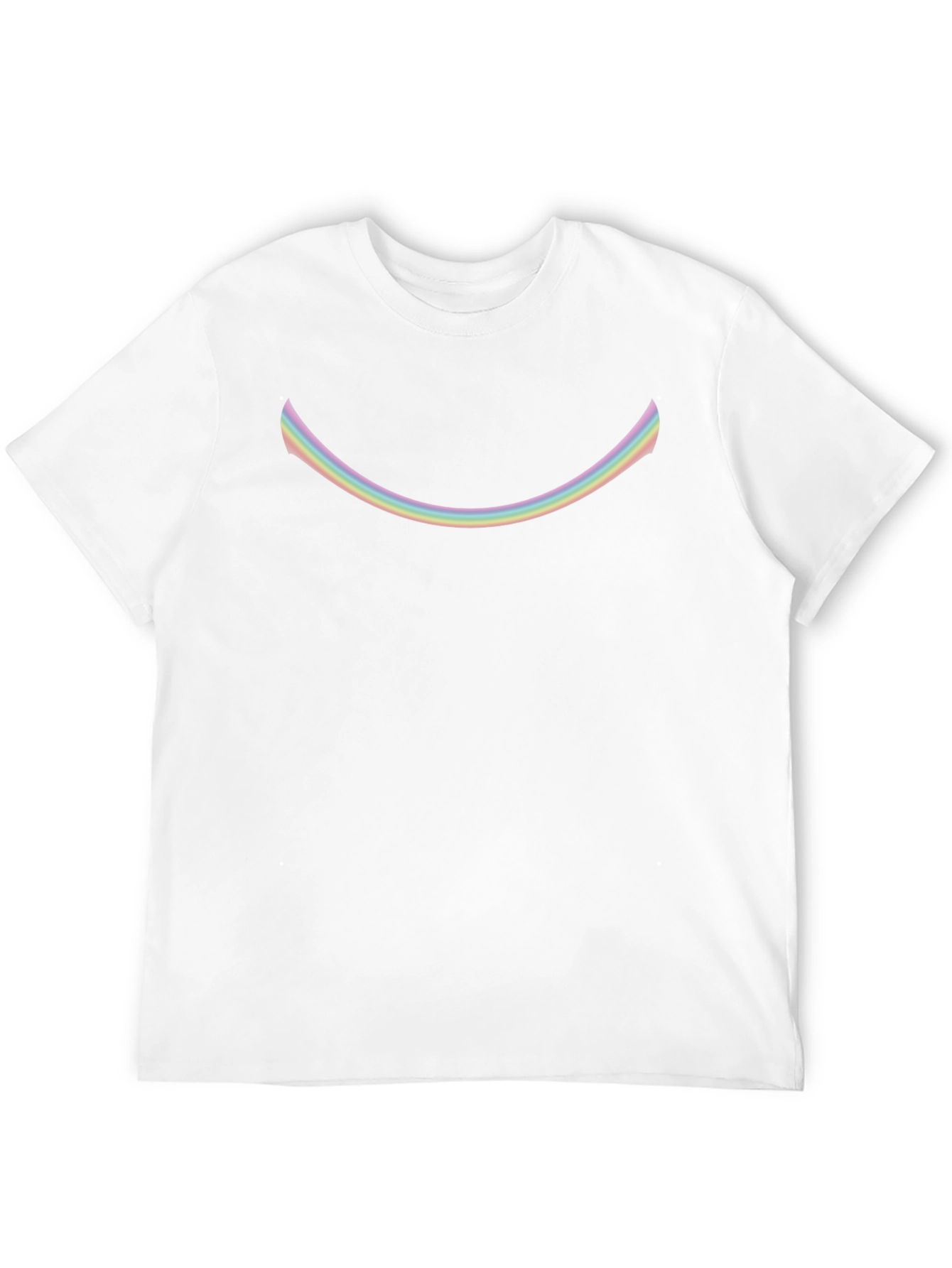 Rainbow Smile Graphic Black T-Shirt