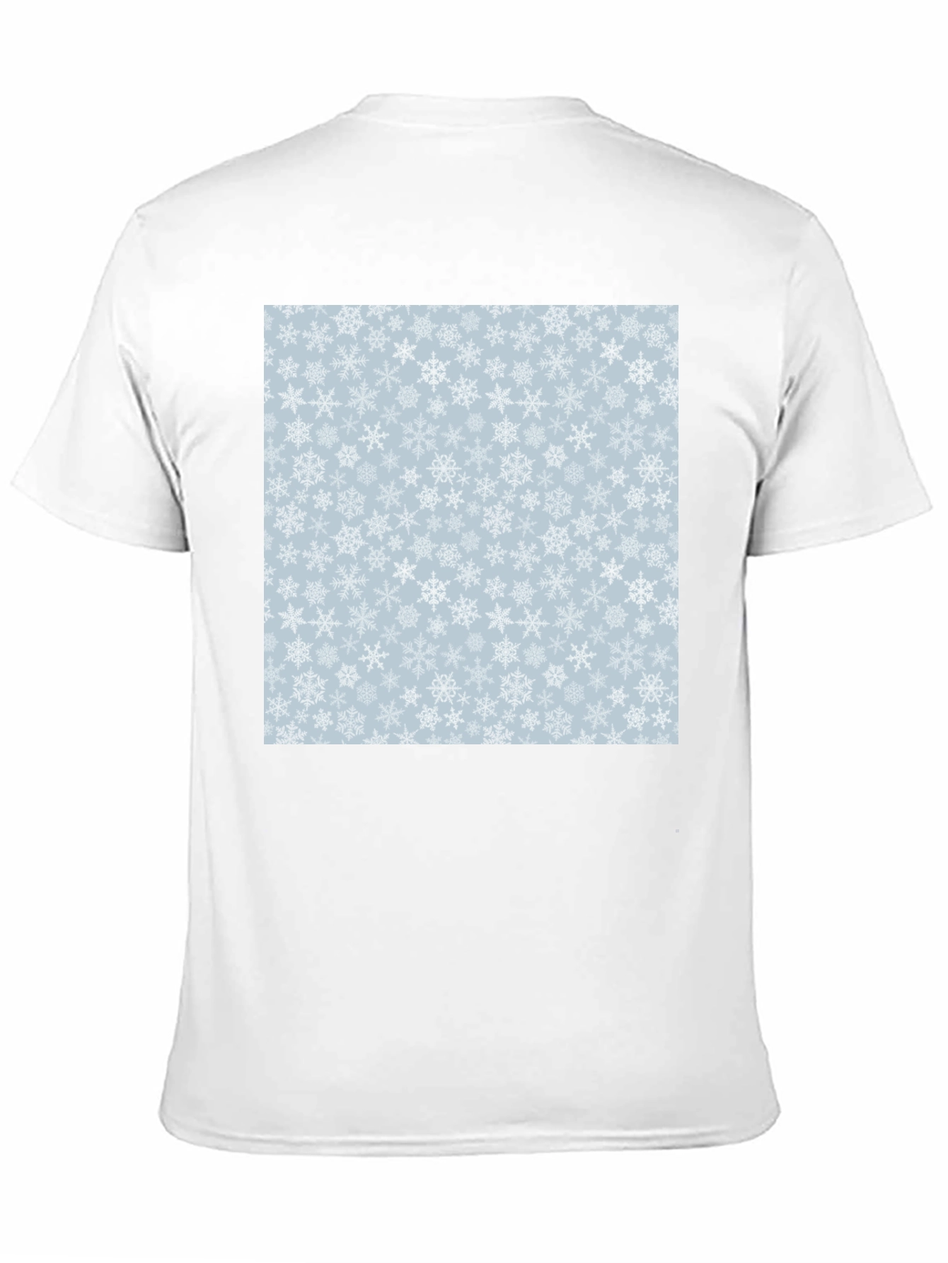 Snowflake Pattern Black T-Shirt