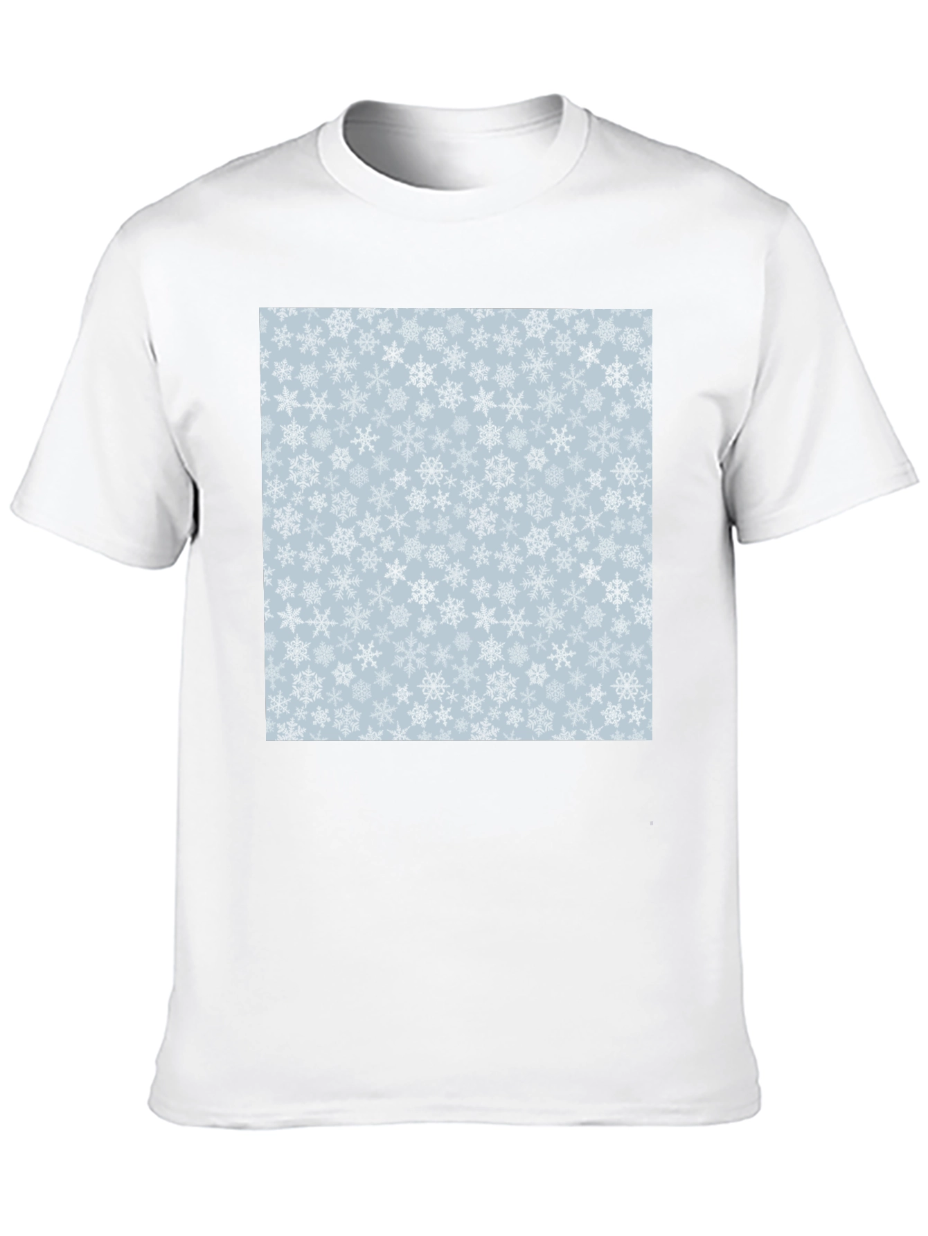 Snowflake Pattern Black T-Shirt