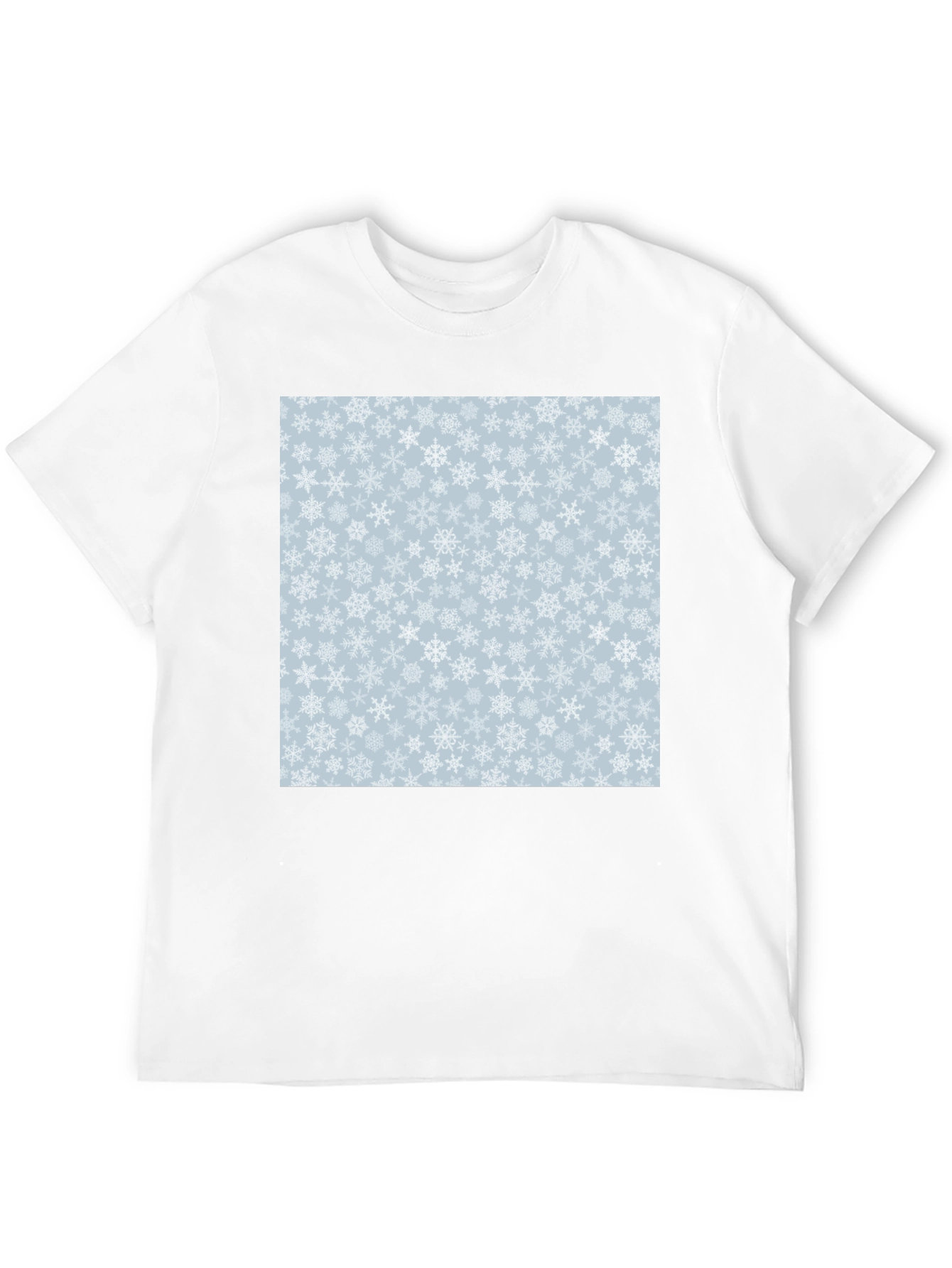 Snowflake Pattern Black T-Shirt