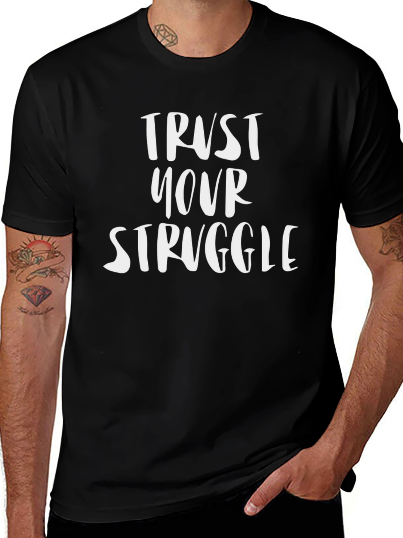 Trust Your Struggle Graphic Tee - Black