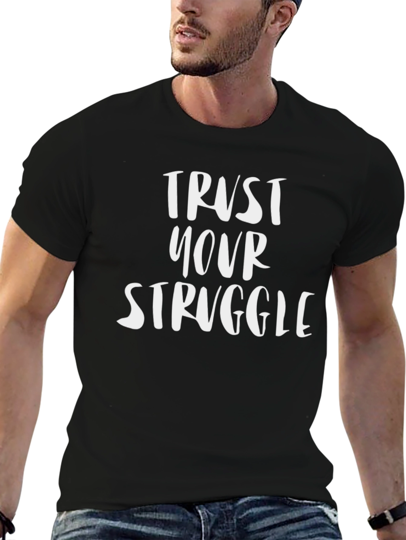 Trust Your Struggle Graphic Tee - Black