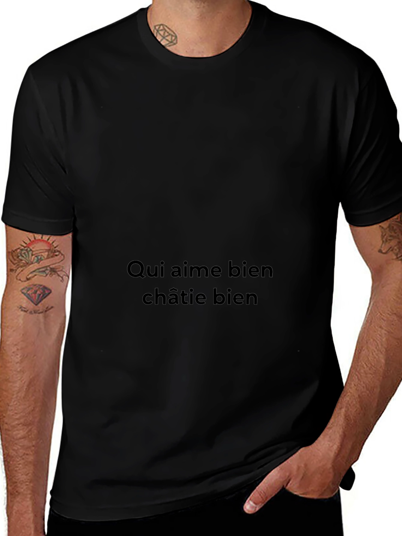 Qui aime bien châtie bien Black T-Shirt