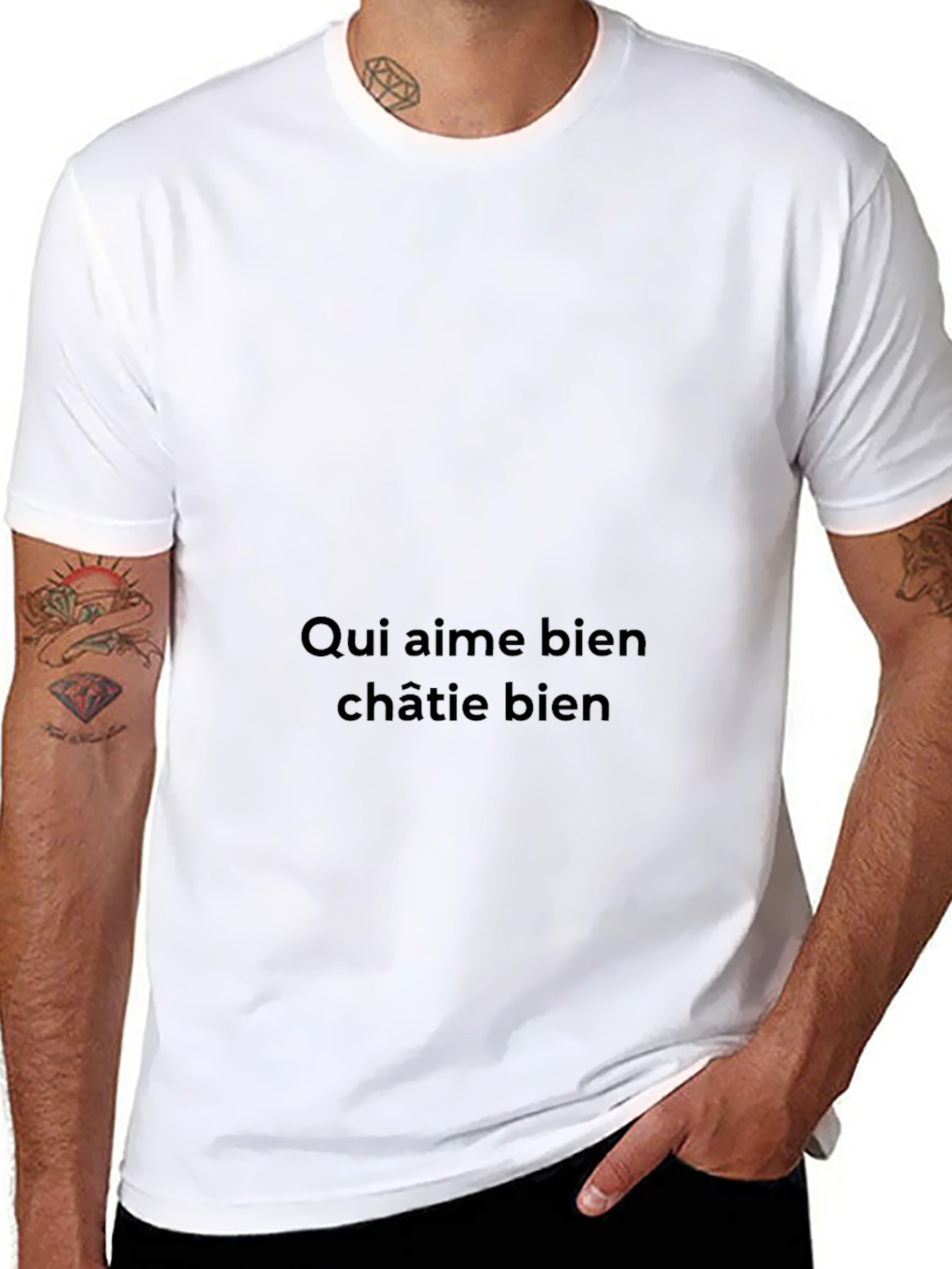 Qui aime bien châtie bien Black T-Shirt