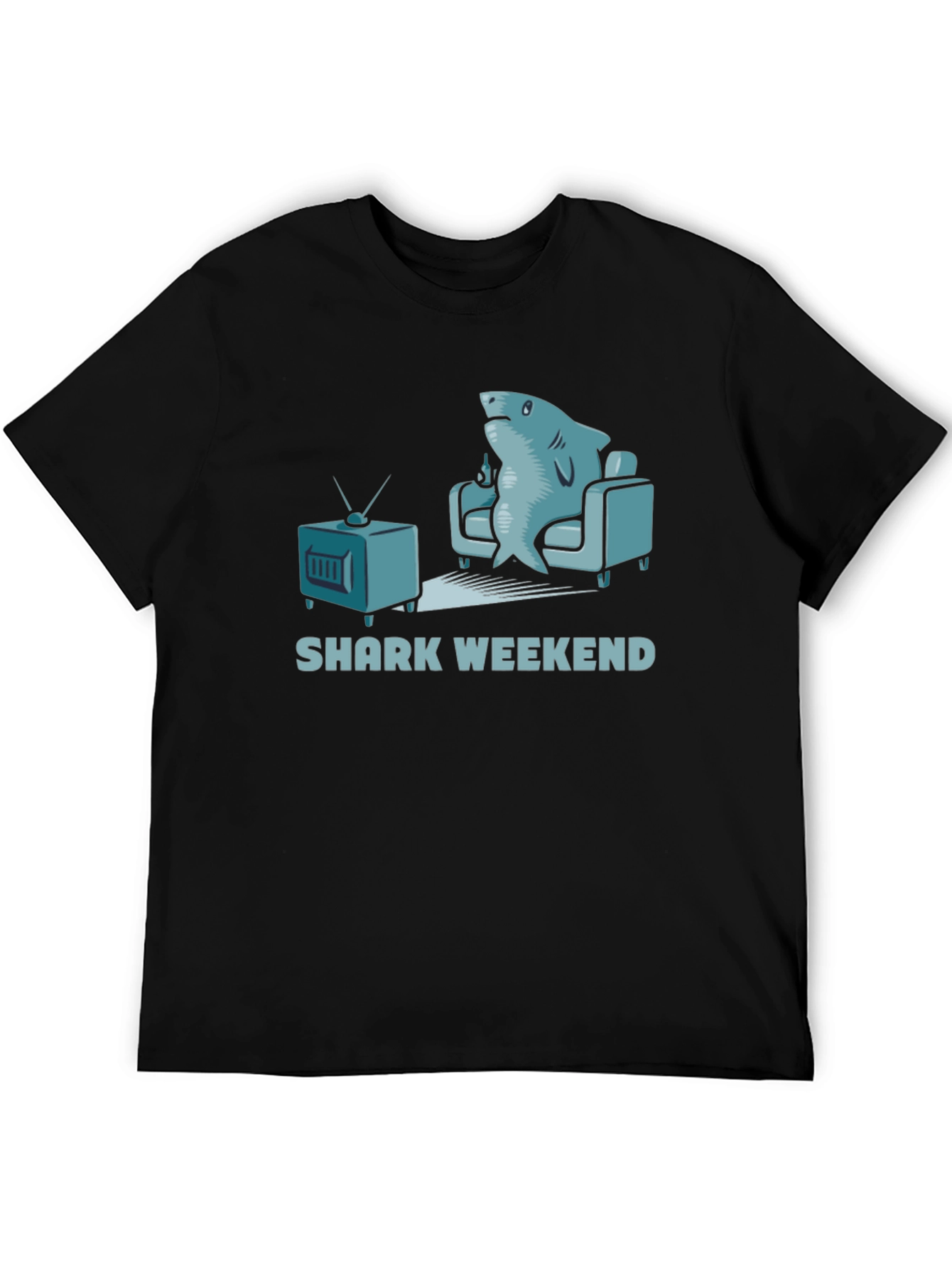 Shark Weekend T-Shirt - Relaxed Shark Watching TV