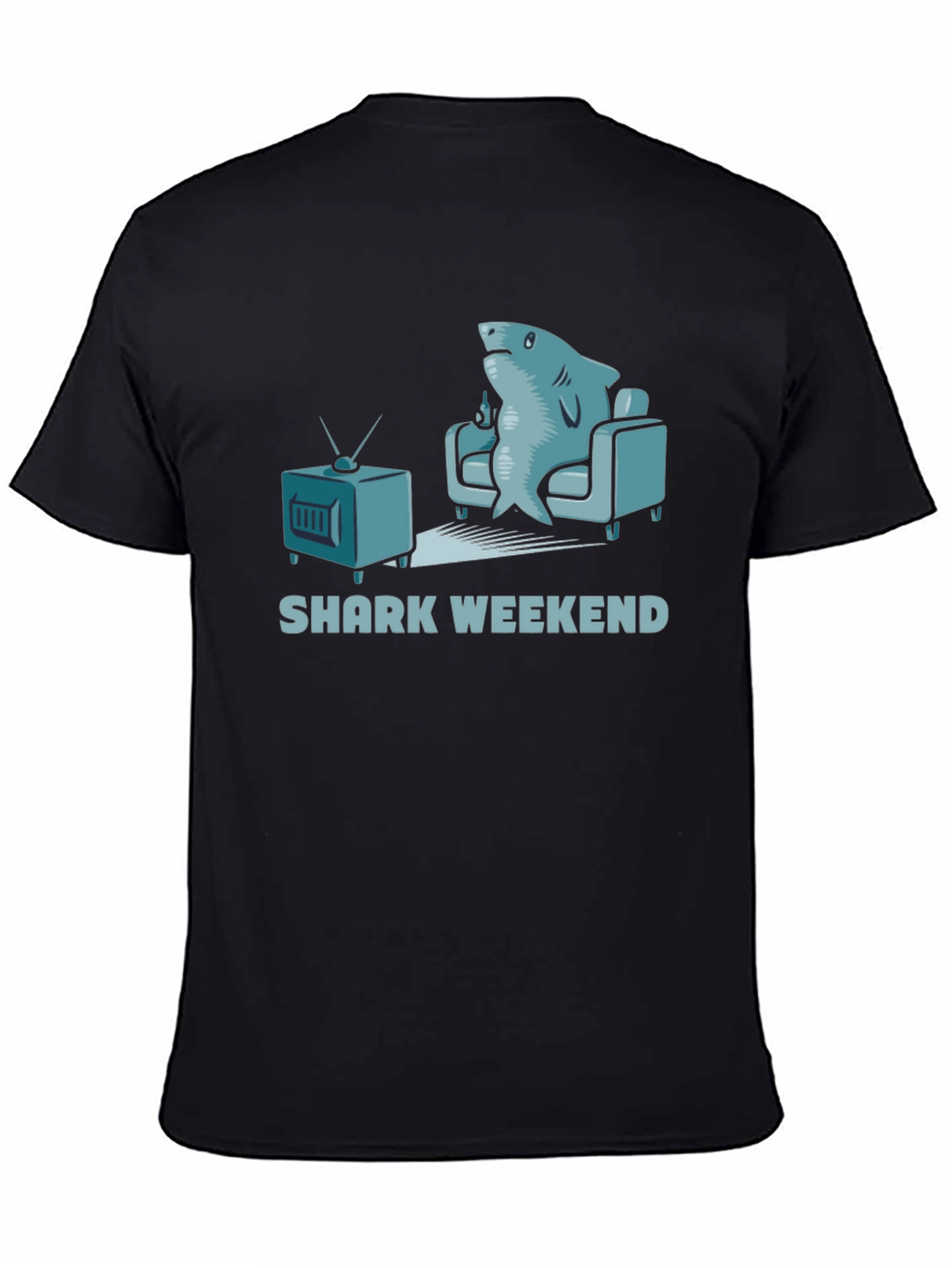 Shark Weekend T-Shirt - Relaxed Shark Watching TV